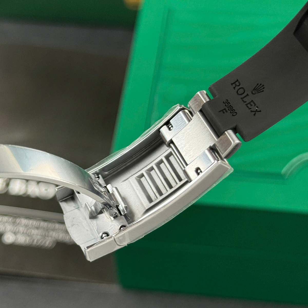 【Super Clone】ROLEX  Sky-Dweller 42mm White Gold Black Dial Oysterflex - 336239