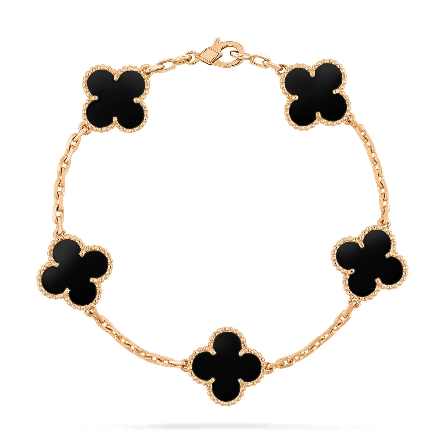 Regalia jewelryCLOVER  5 MOTIFS BLACK ONYX BRACELET
