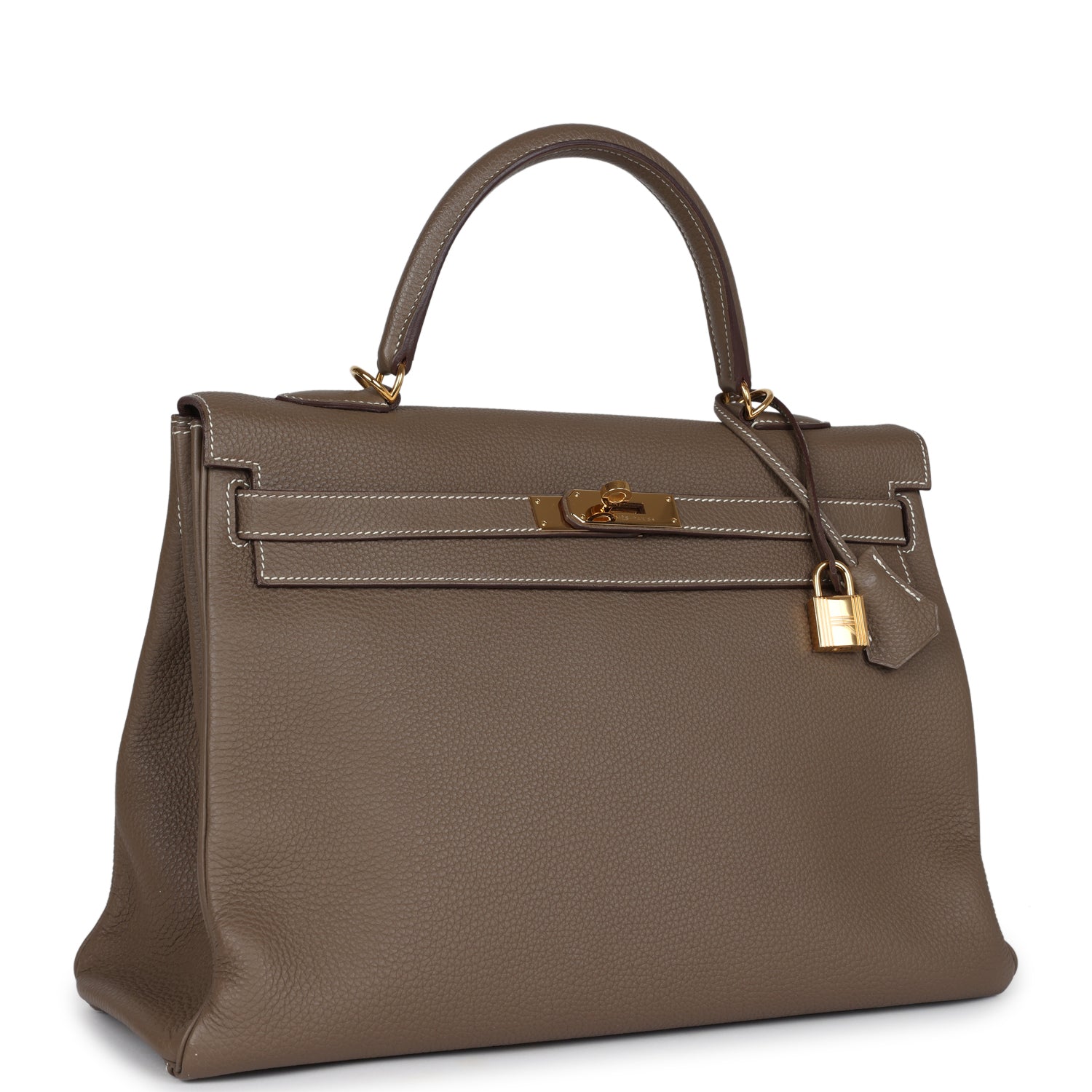 Hermès Kelly Retourne 35 Etoupe Togo Gold Hardware