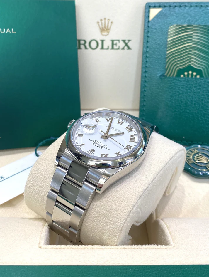 【Super Clone】ROLEX  Datejust 36mm 126200 Stainless Steel White Roman Dial Oyster