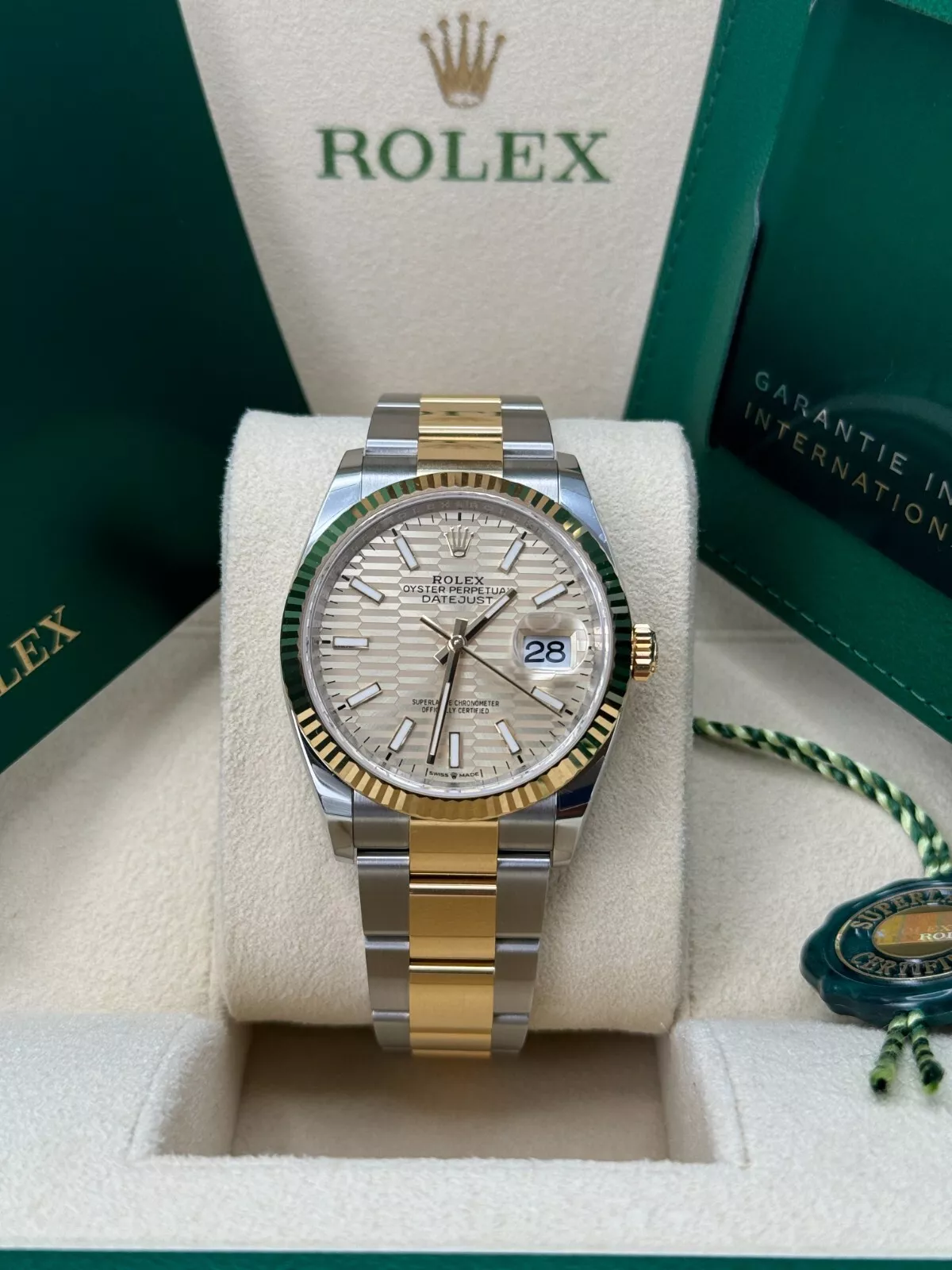 【Super Clone】ROLEX  Datejust 36mm 126233 Golden Fluted Motif 36mm Dial Oyster Bracelet