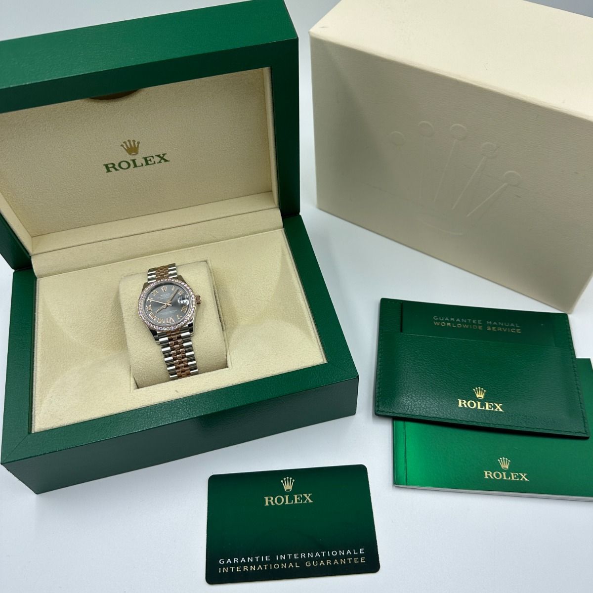 【Super Clone】ROLEX Datejust m278381-0029/0030 Slate Roman Diamond Dial Diamond-Set Bezel 31mm