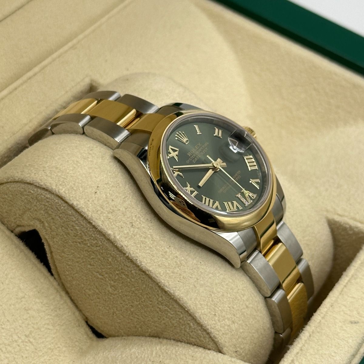 【Super Clone】ROLEX Datejust m278243-0015/0016 31mm Olive Green Dial Yellow Rolesor Oyster Watch