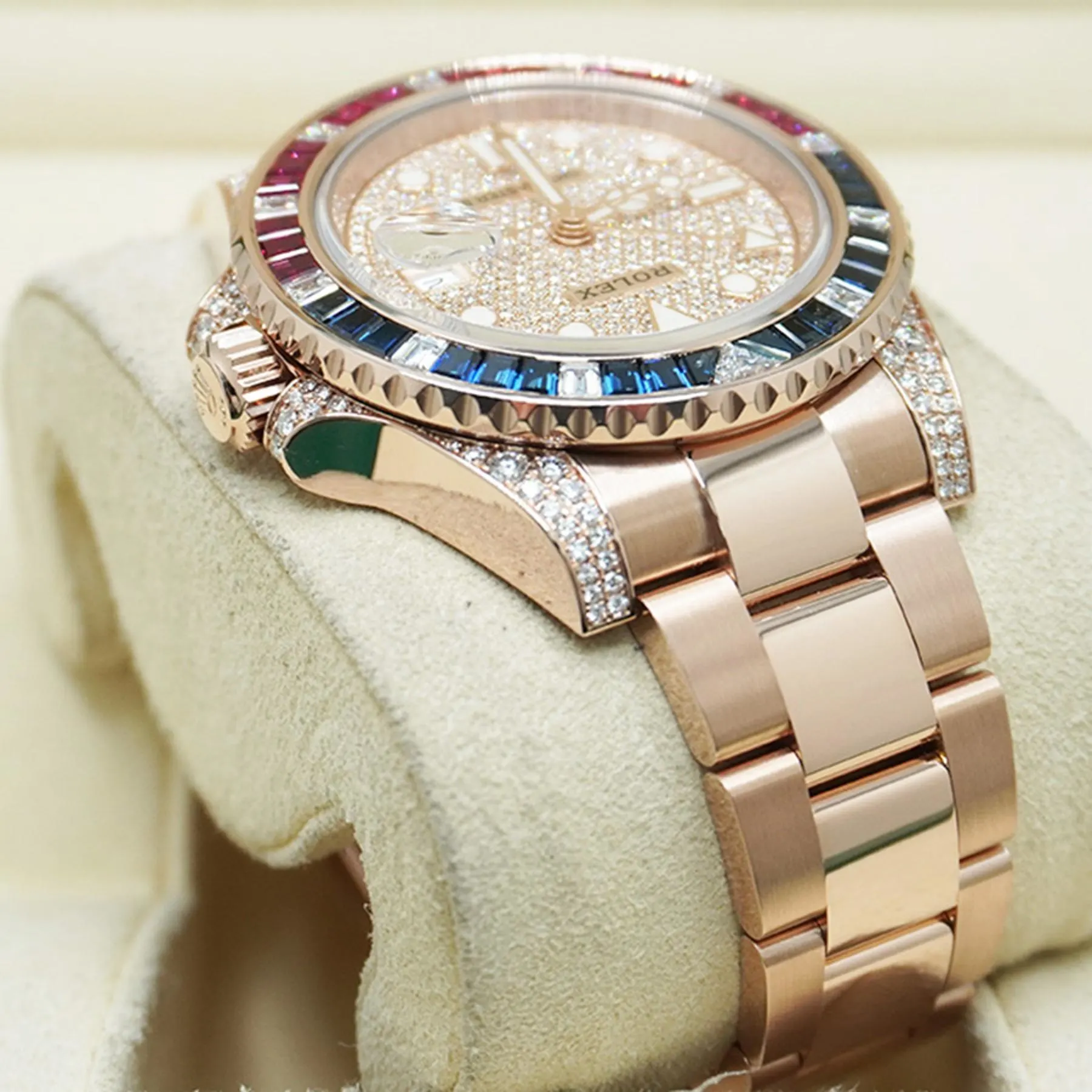 【Super Clone】ROLEX GMT-Master II 40mm 126755SARU-PAVE