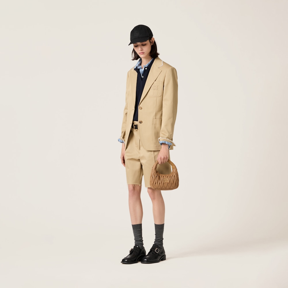 Wander matelassé nappa leather hobo bag