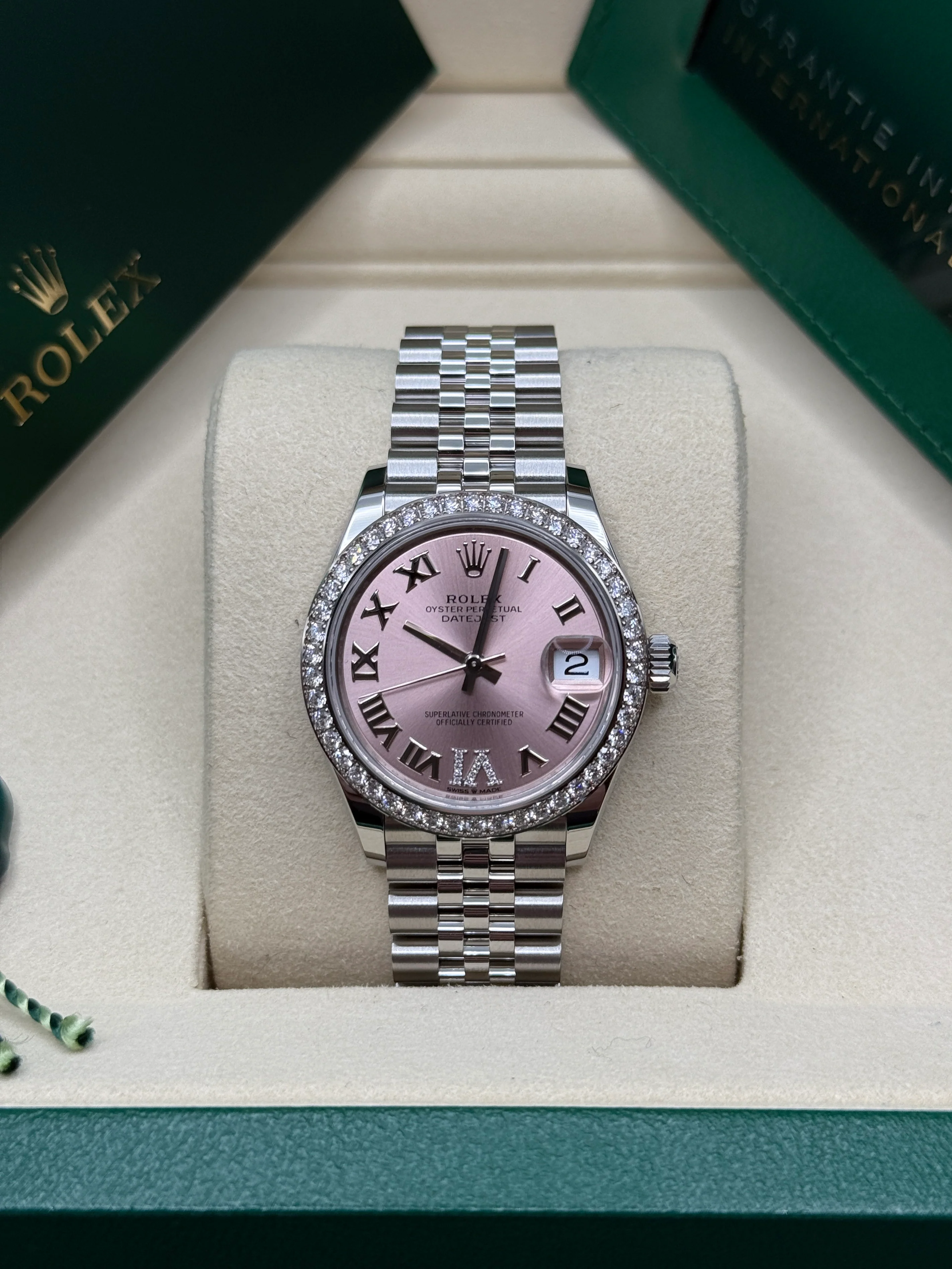 【Super Clone】ROLEX Datejust m278384RBR-0027/0028 Pink 31mm Dial Oyster Watch