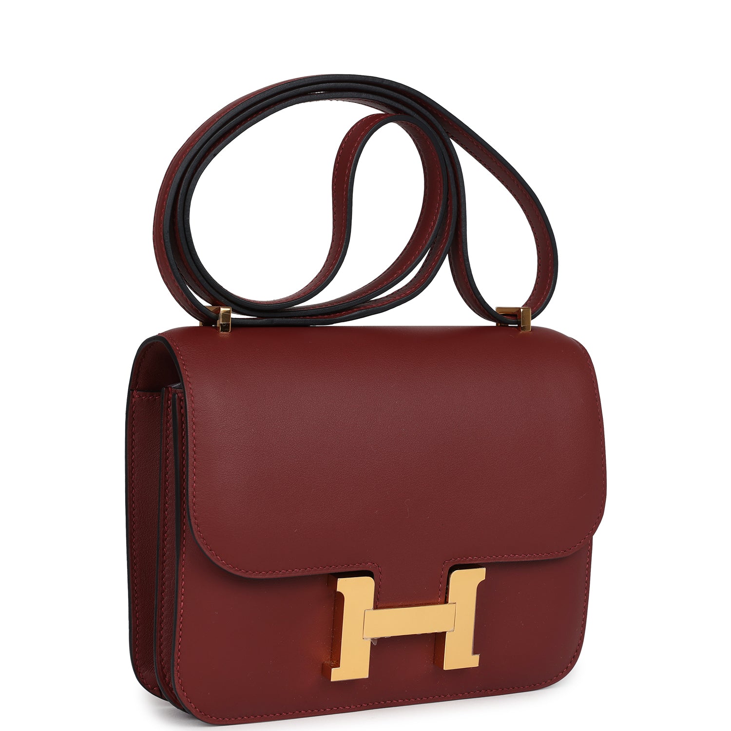 Hermès Constance 18 Rouge H Swift Gold Hardware