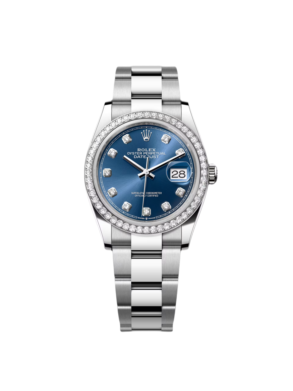 【Super Clone】ROLEX  Datejust 36mm 126284 Bright Blue Dial Jubilee Bracelet