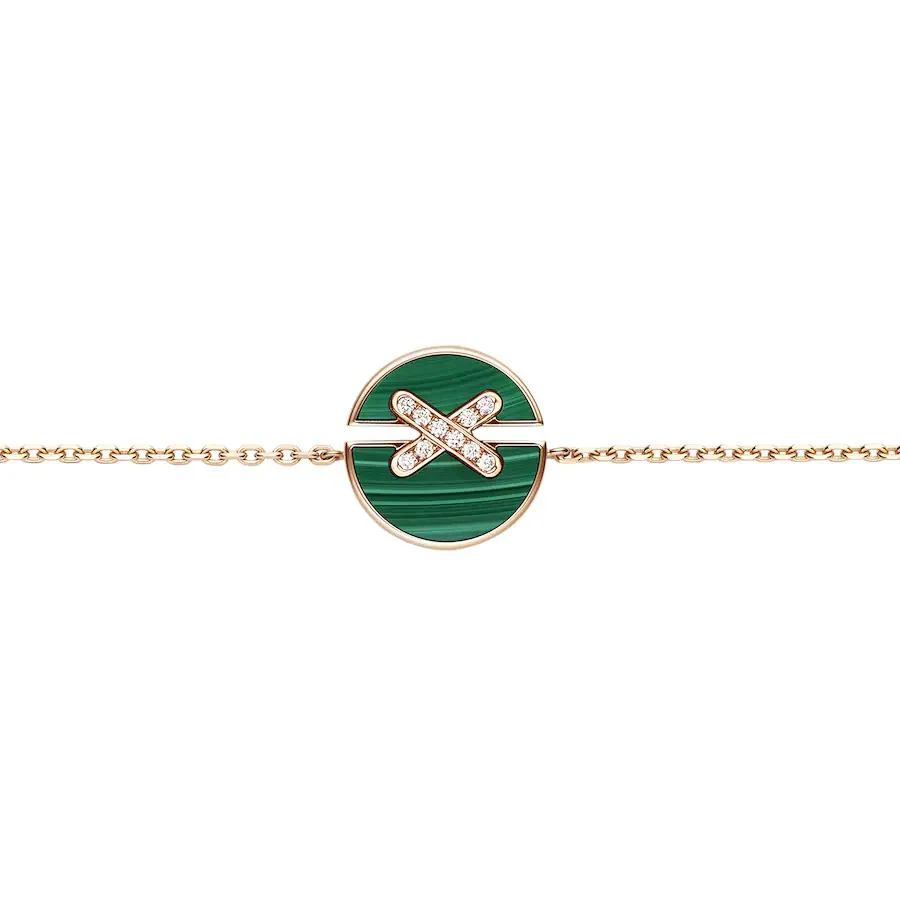 Regalia jewelryJEUX DE BRACELET MALACHITE PINK GOLD DIAMONDS