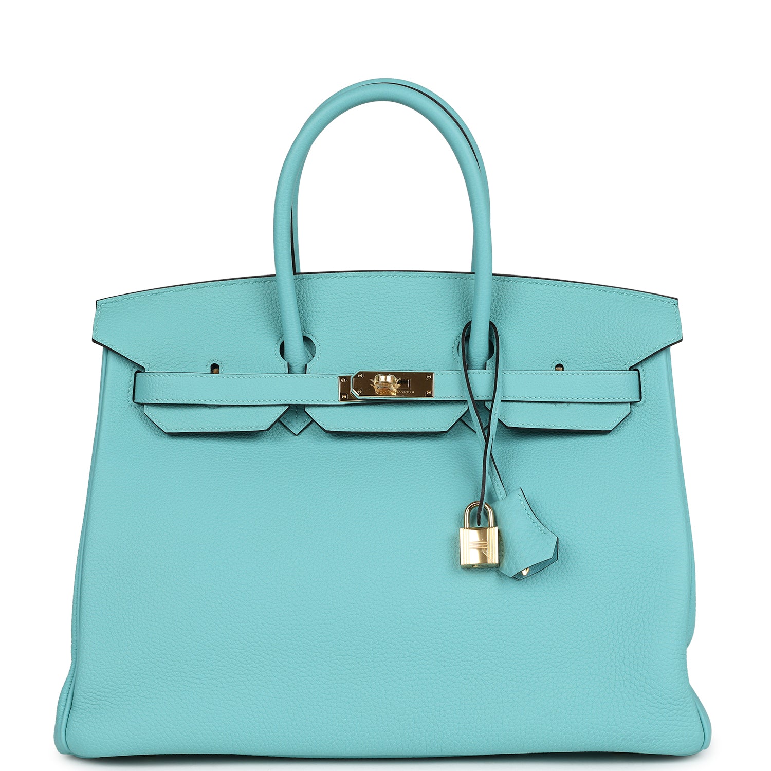 Hermès Birkin 35 Bleu Atoll Togo Gold Hardware