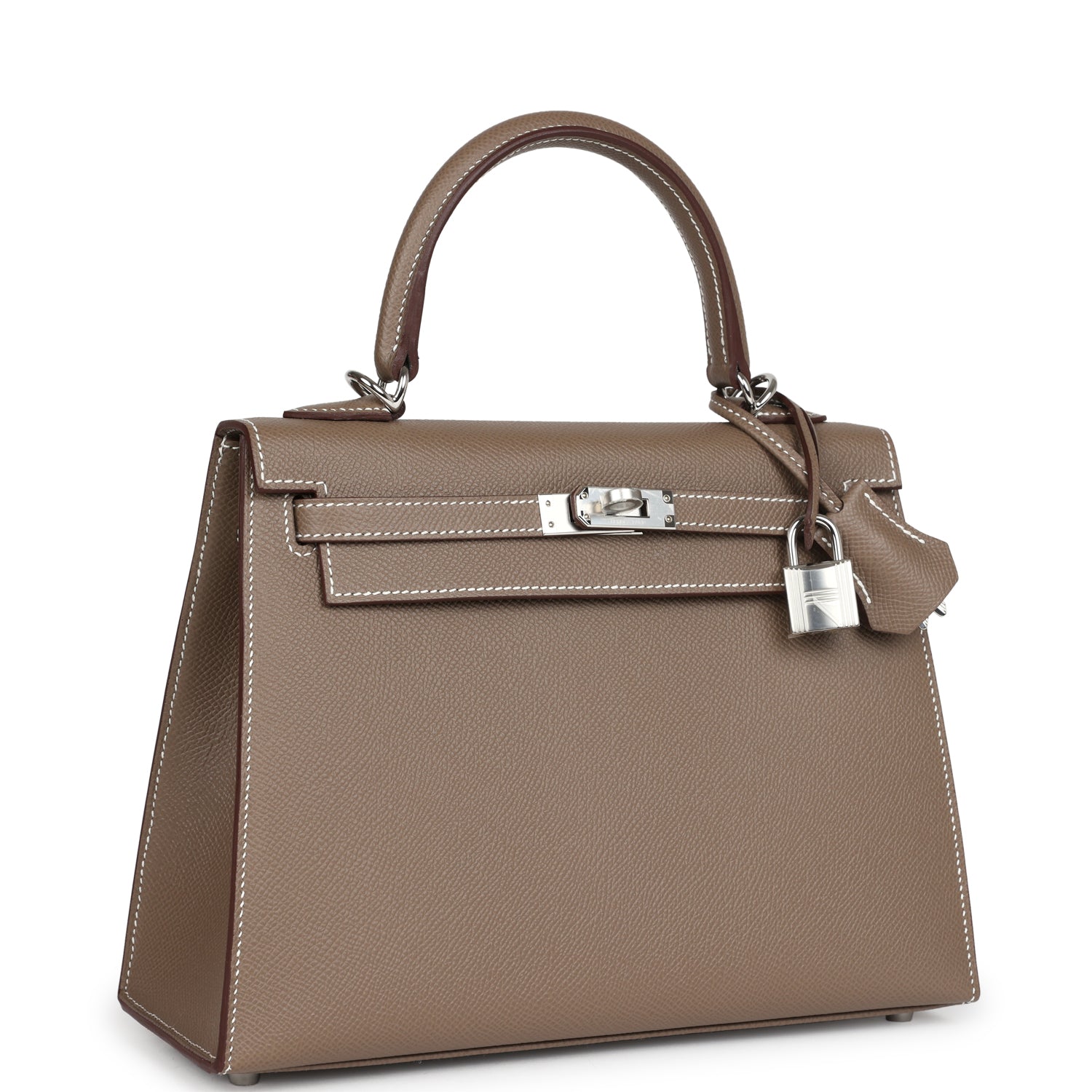 Hermès Kelly Sellier 25 Etoupe Epsom Palladium Hardware