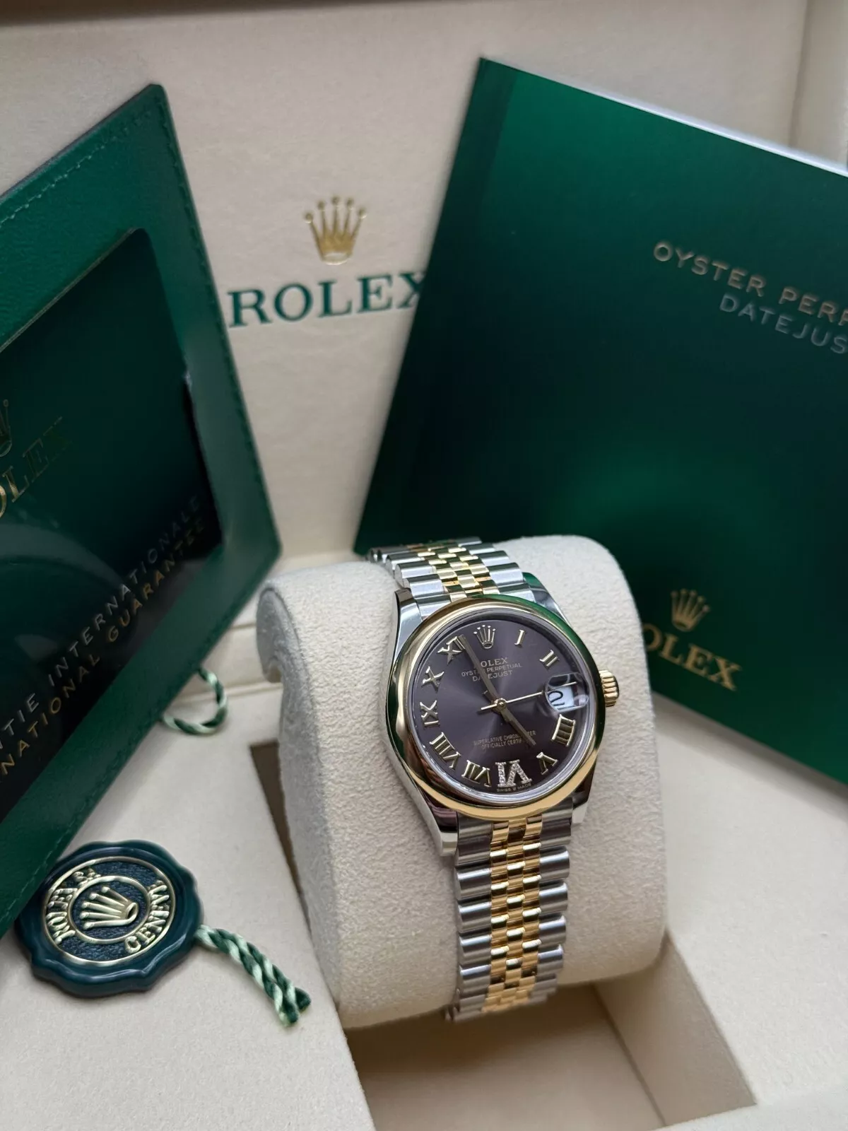 【Super Clone】ROLEX Datejust m278243-0013/0014  31mm Dark Grey Dial Yellow Rolesor Oyster Watch
