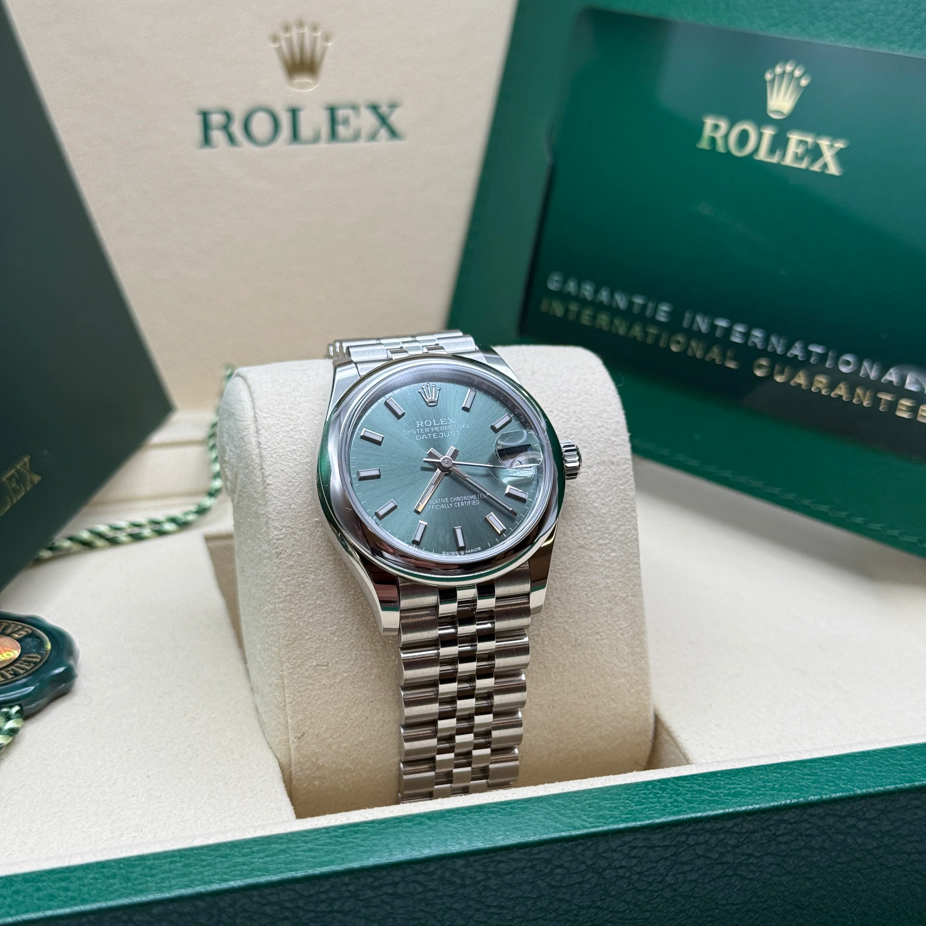【Super Clone】ROLEX Datejust m278240-0011/0012 31mm Green Stick Domed Bezel Oyster Oystersteel
