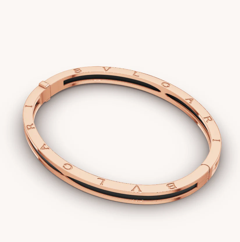 Regalia jewelryZERO 1 PINK GOLD WITH BLACK CERAMIC BRACELET