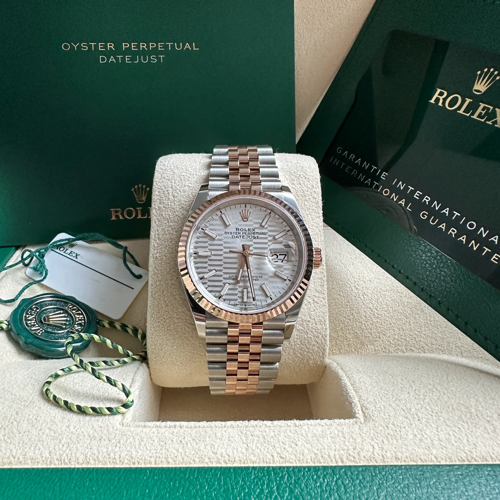 【Super Clone】ROLEX  Datejust 36mm 126231 Silver Fluted Motif Dial Jubilee Bracelet