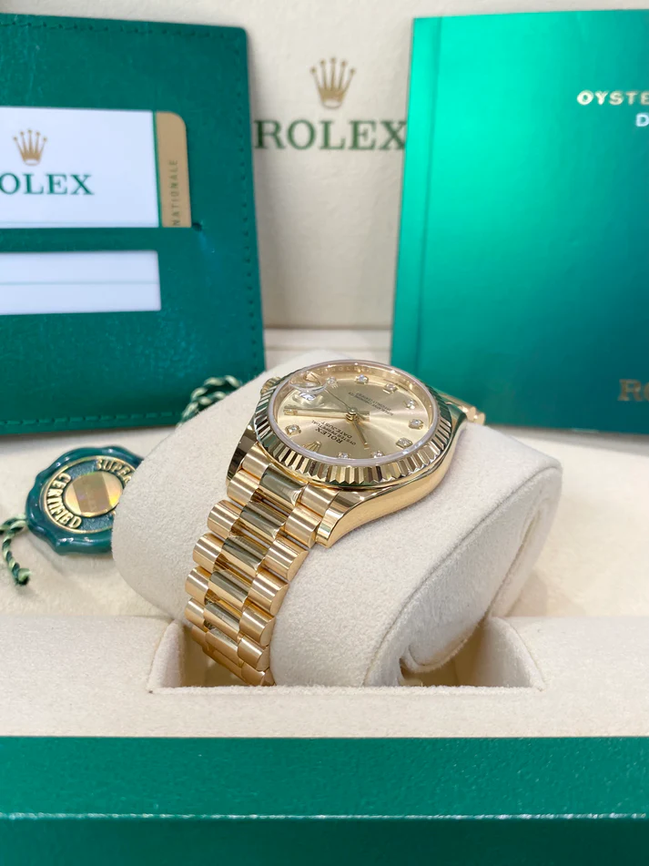 【Super Clone】ROLEX Datejust m278278-0009 Champagne 31mm Dial President Bracelet Watch