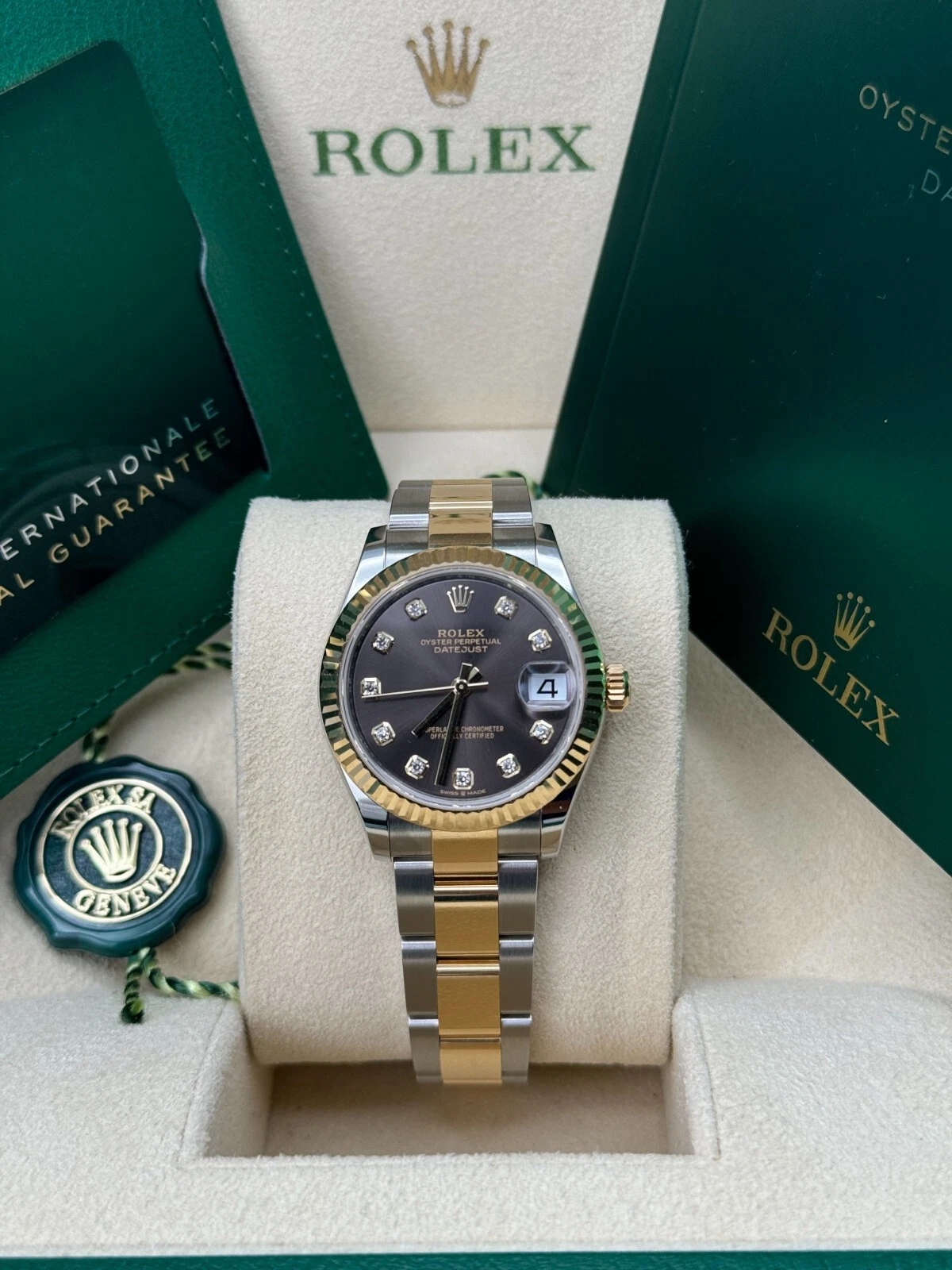 【Super Clone】ROLEX Datejust m278273-0021/0022 31mm Dark Grey Dial Stainless Steel and Yellow Gold Oyster Watch