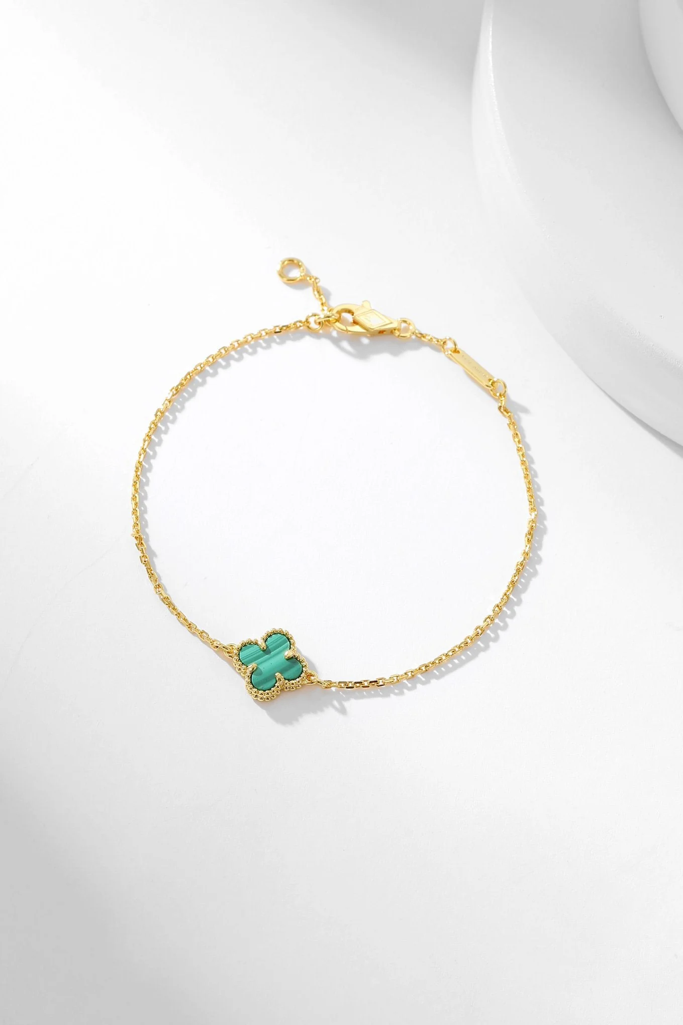 Regalia jewelryCLOVER BRACELET MALACHITE 1 MOTIF