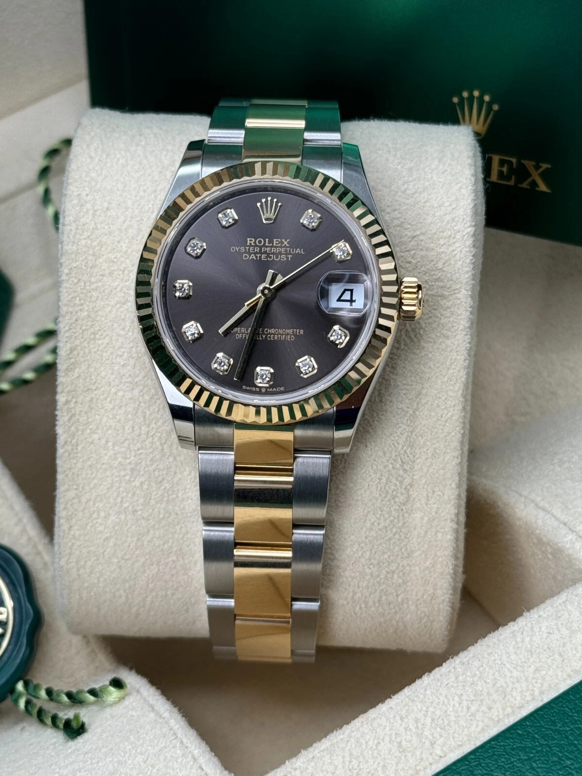 【Super Clone】ROLEX Datejust m278273-0021/0022 31mm Dark Grey Dial Stainless Steel and Yellow Gold Oyster Watch