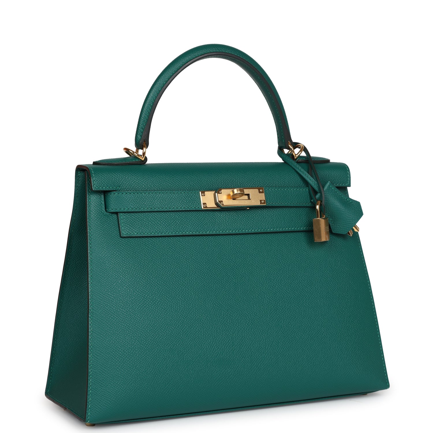 Hermès Kelly Sellier 28 Malachite Epsom Gold Hardware