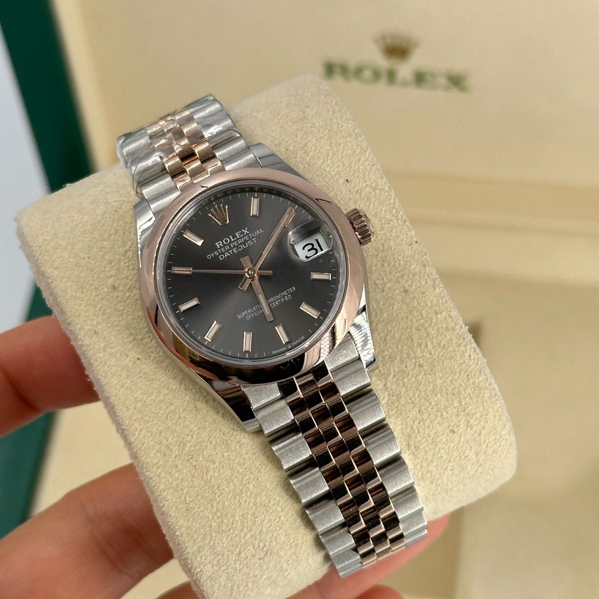 【Super Clone】ROLEX Datejust m278241-0017/0018 Slate 31mm Dial Oyster Bracelet Watch