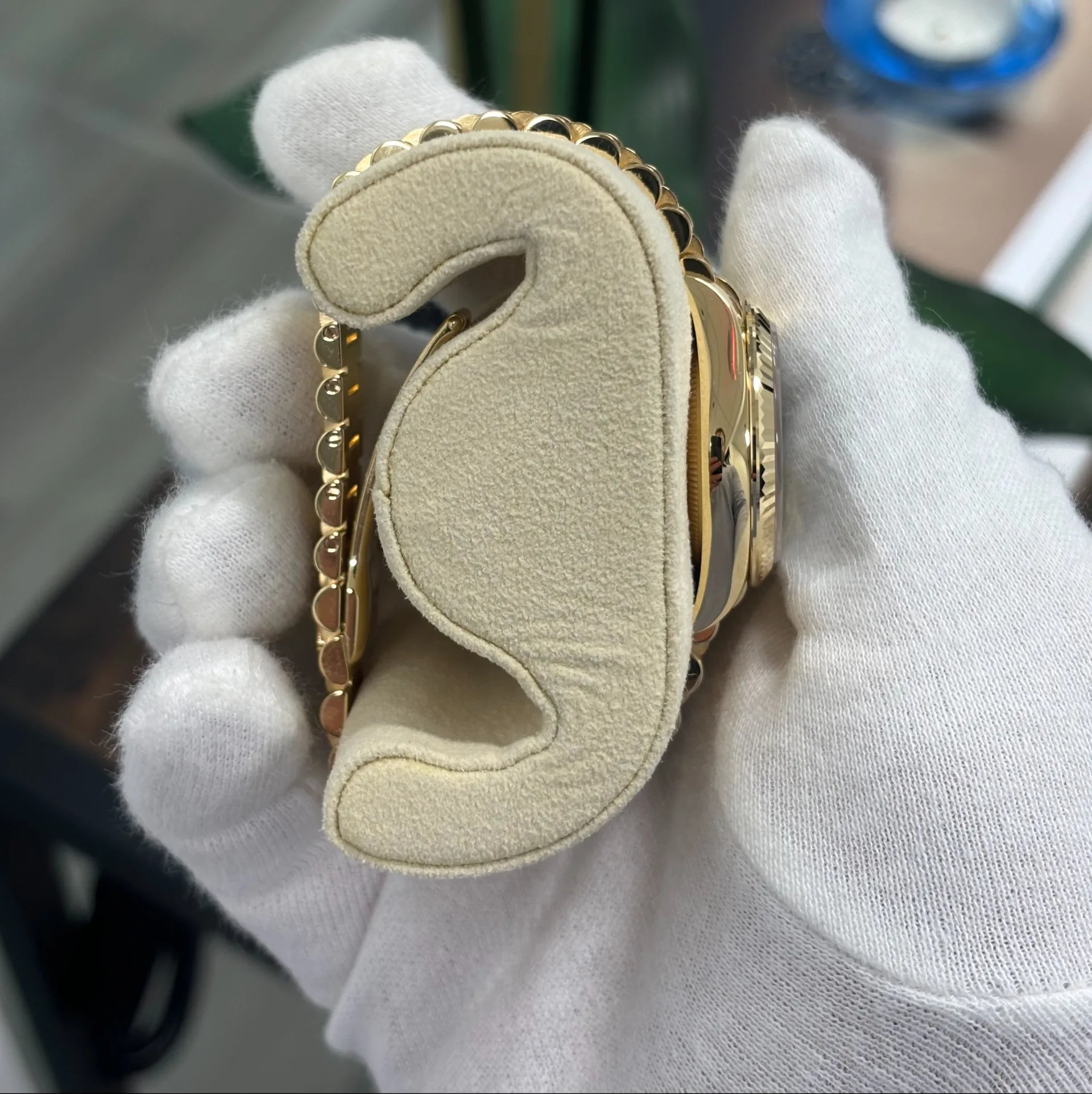 【Super Clone】ROLEX Datejust m278278-0011 Olive Green 31mm Dial President Bracelet Watch