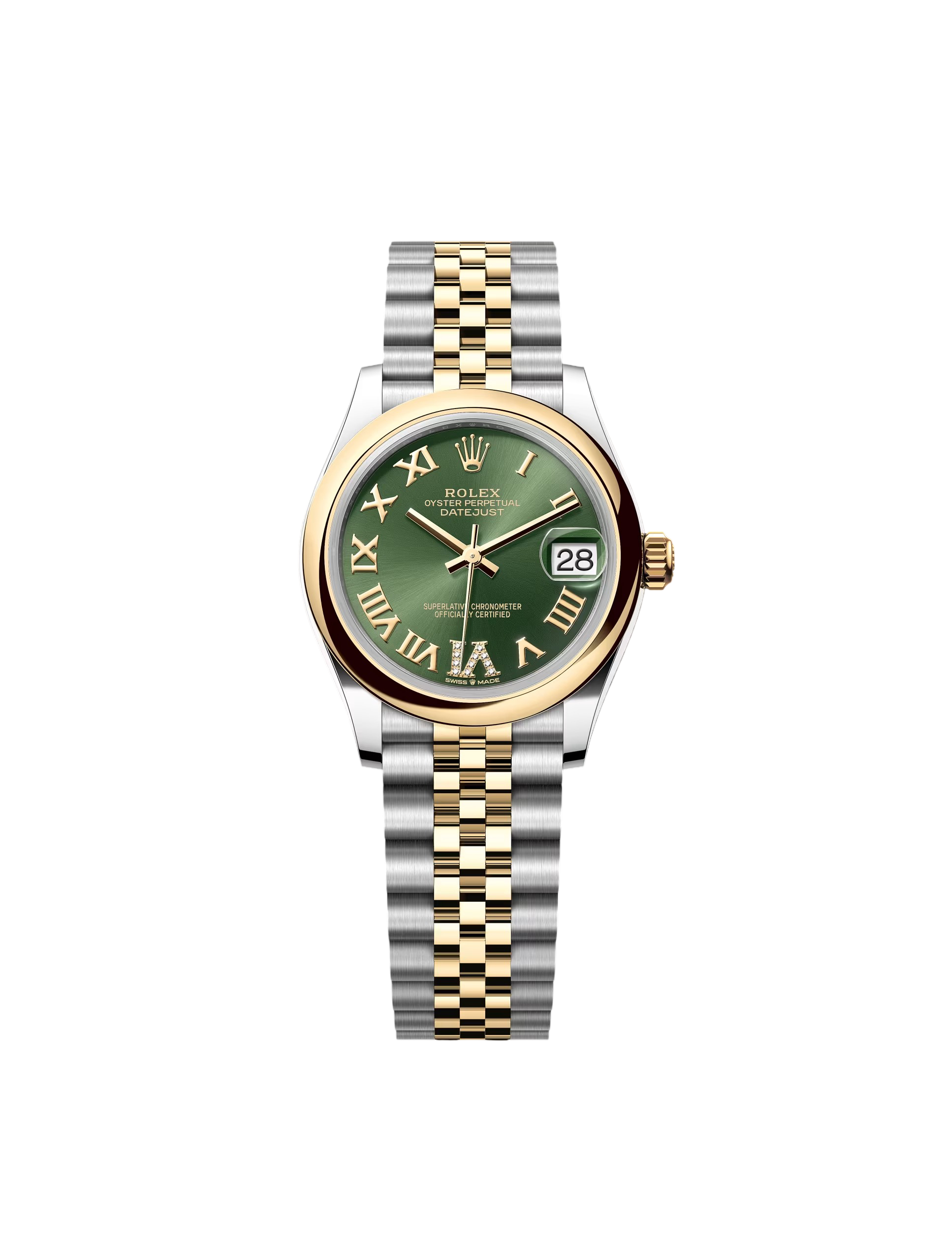 【Super Clone】ROLEX Datejust m278243-0015/0016 31mm Olive Green Dial Yellow Rolesor Oyster Watch