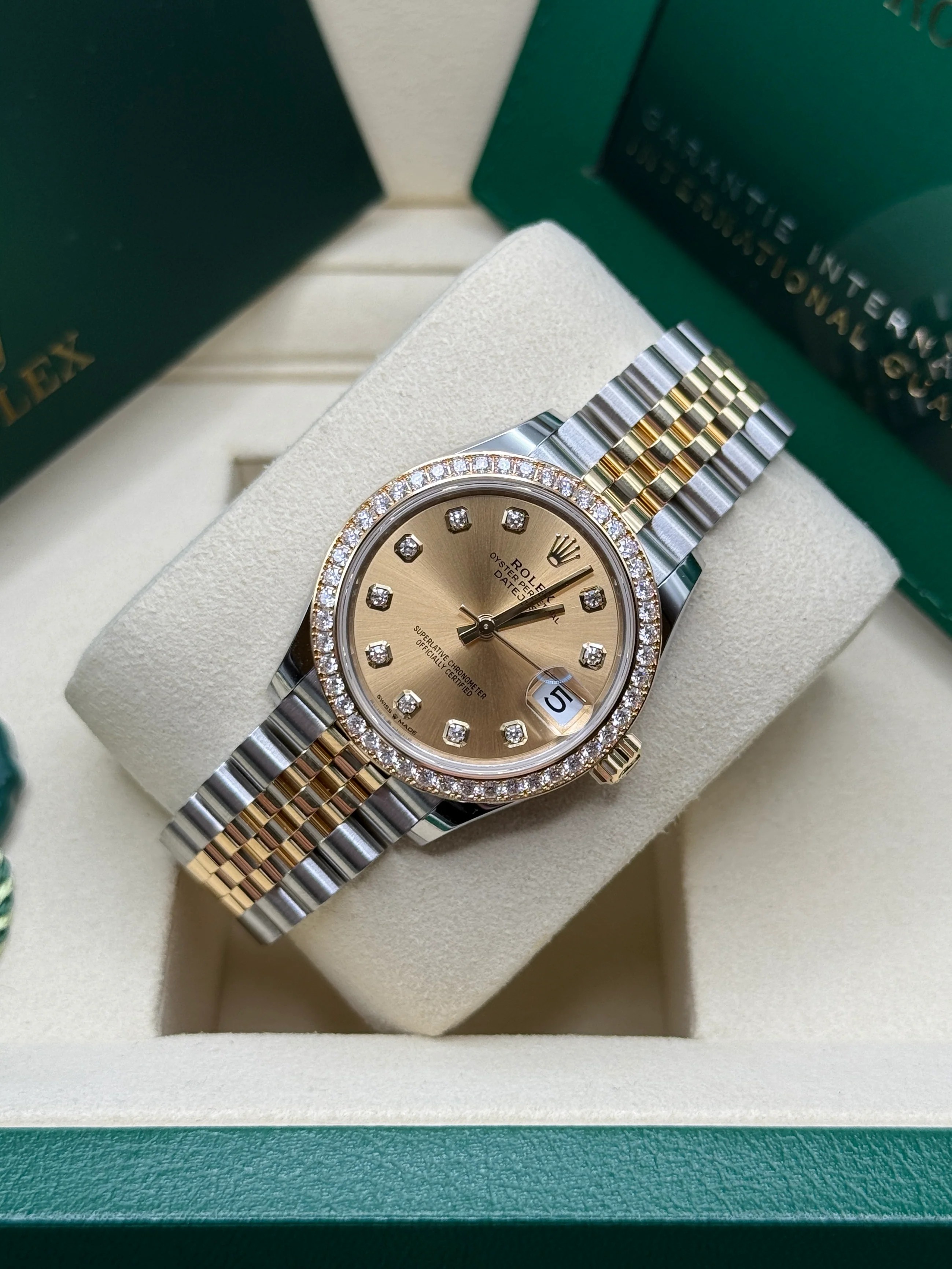 【Super Clone】RLX Datejust m278383-0025/0026 31mm Champagne Dial Oyster Bracelet
