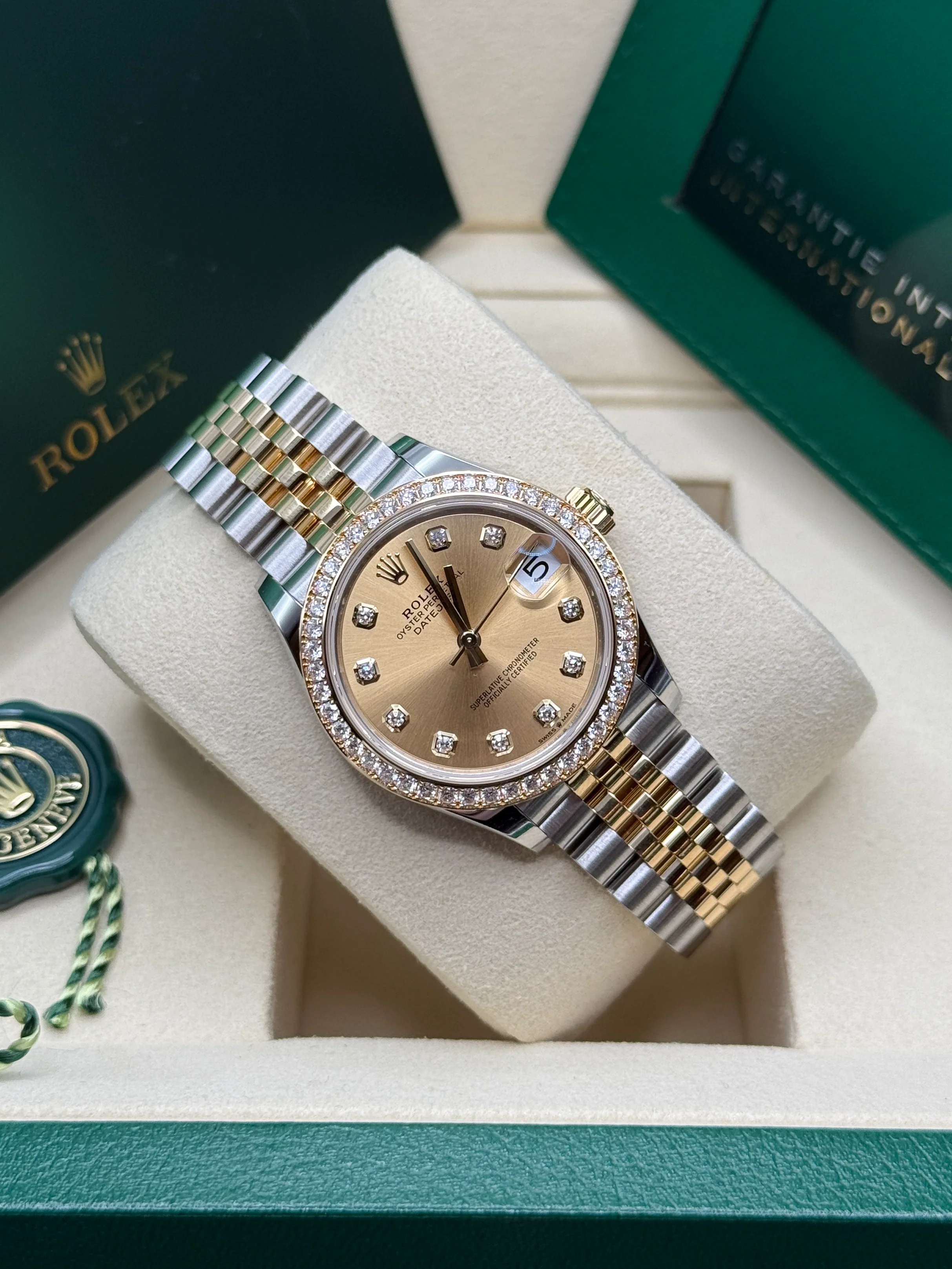 【Super Clone】RLX Datejust m278383-0025/0026 31mm Champagne Dial Oyster Bracelet