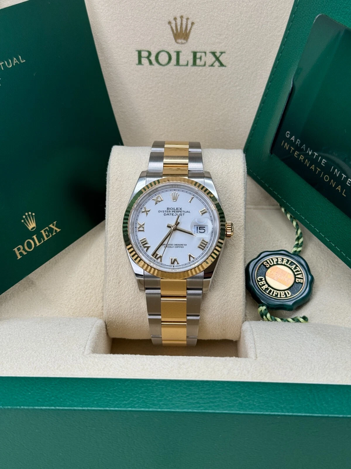 【Super Clone】ROLEX  Datejust 36mm 126233 White Dial Oyster Bracelet Watch