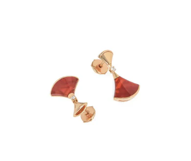 Regalia jewelryDREAM Carnelian PINK GOLD EARRINGS