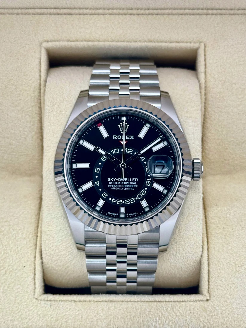 【Super Clone】ROLEX Sky-Dweller 42mm 336934-0007/0008 Stainless Steel Black Dial Oyster