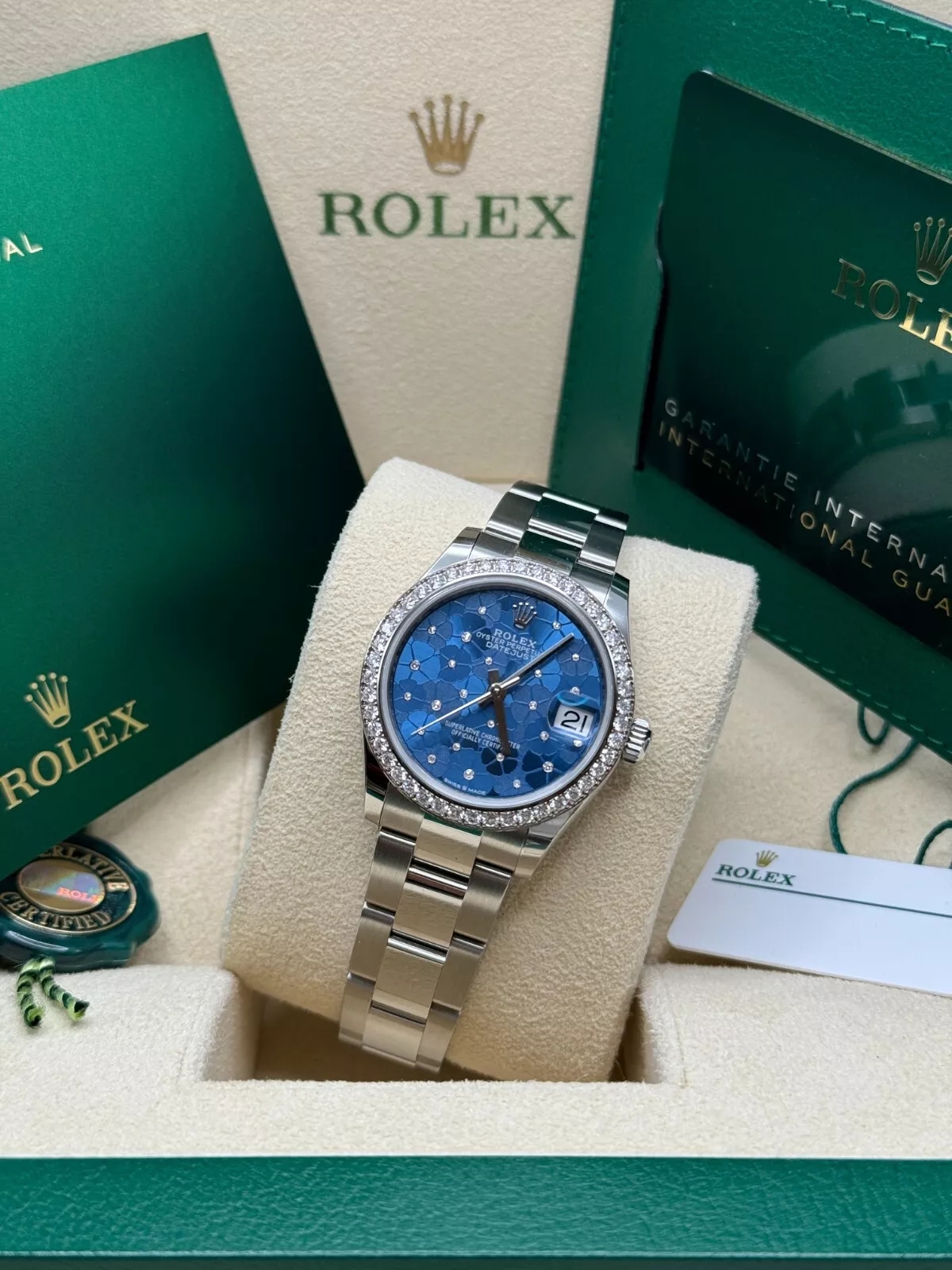 【Super Clone】RLX Datejust m278384RBR-0039/0040 Azzurro Blue 31mm Dial Oyster Watch