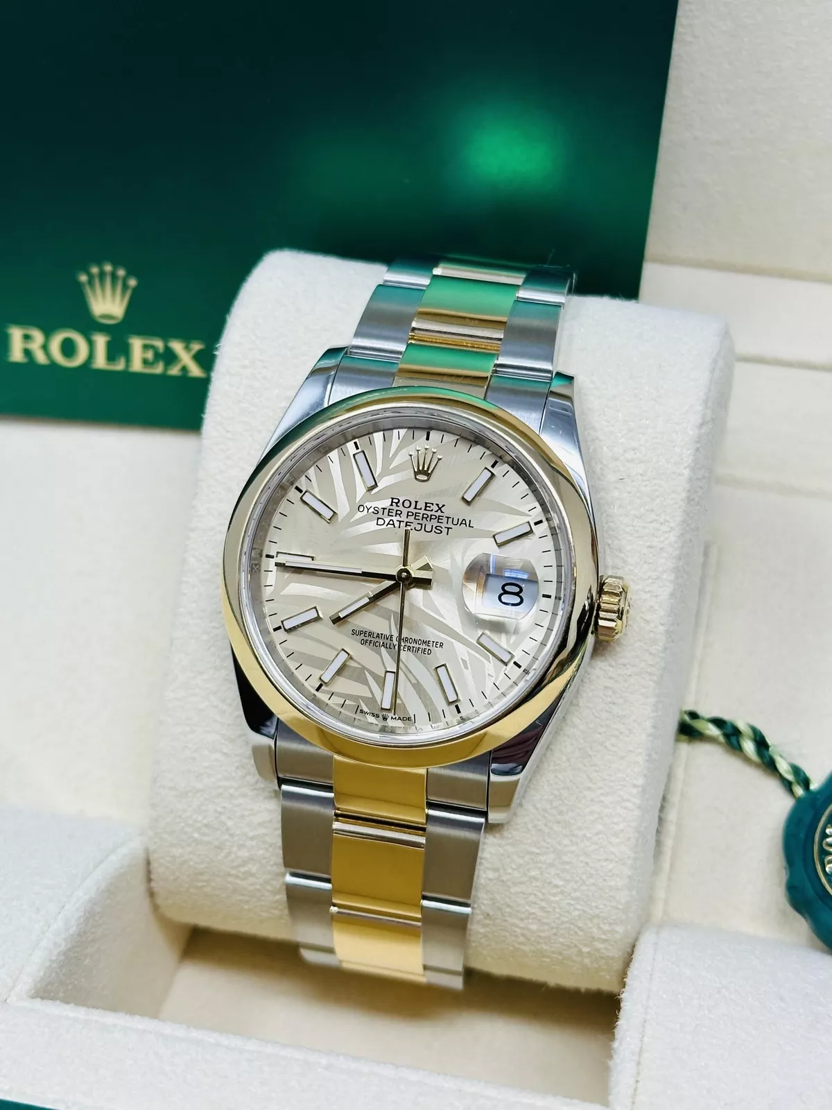 【Super Clone】ROLEX  Datejust 36mm 126203 Golden Dial Domed Bezel Oyster Bracelet