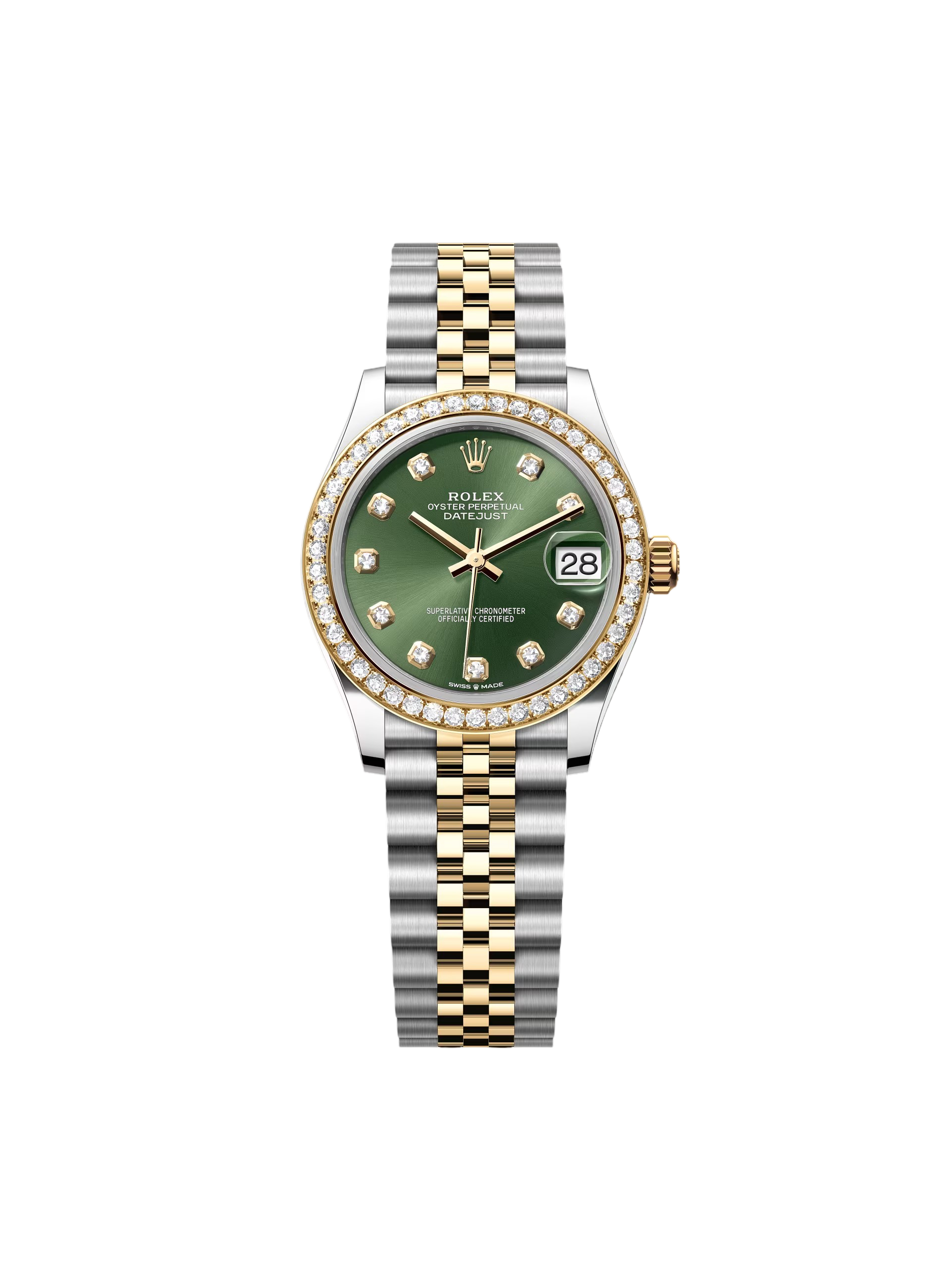 【Super Clone】ROLEX  Datejust m278383RBR-0029/0030 31mm Olive Green Dial Oyster Bracelet