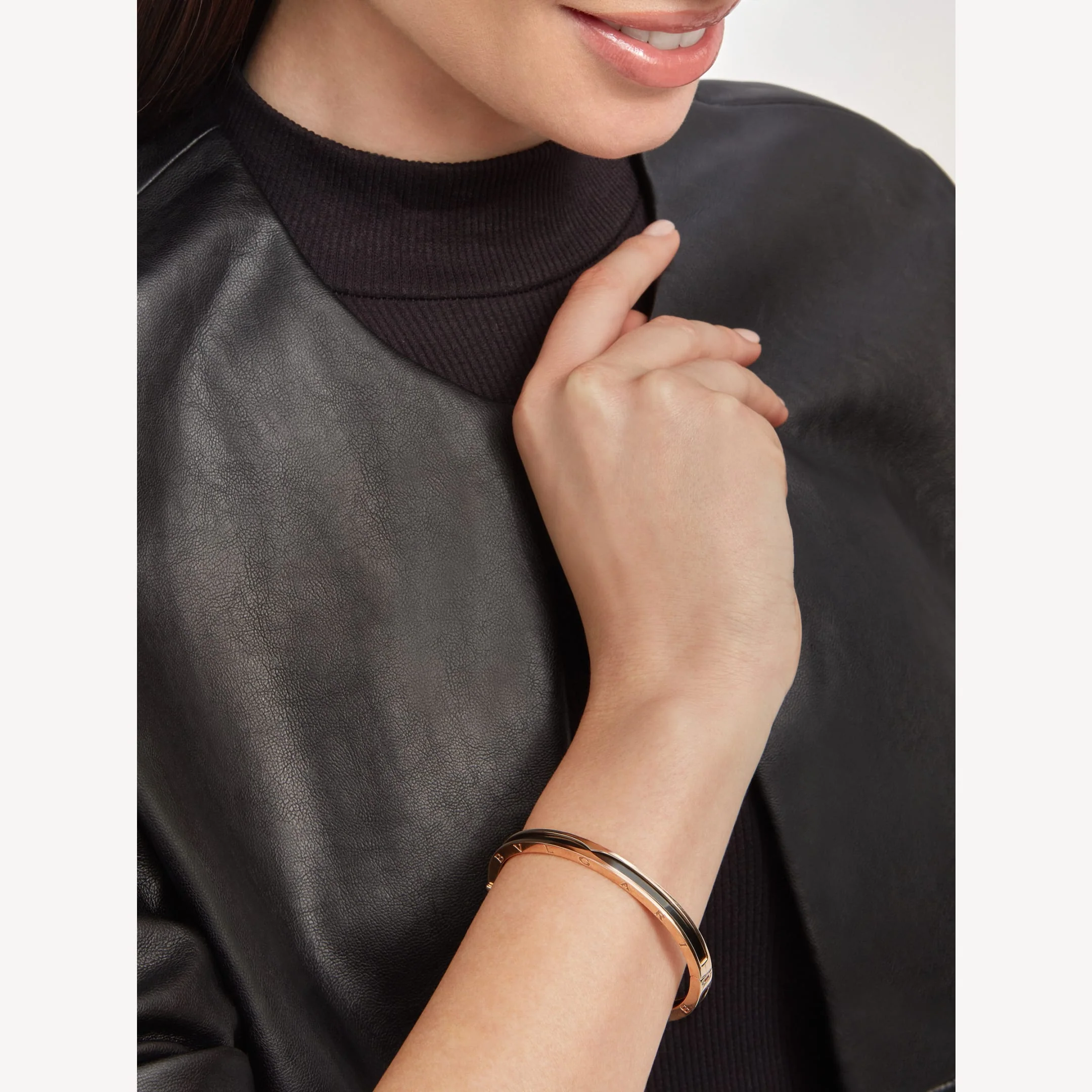 Regalia jewelryZERO 1 PINK GOLD WITH BLACK CERAMIC BRACELET