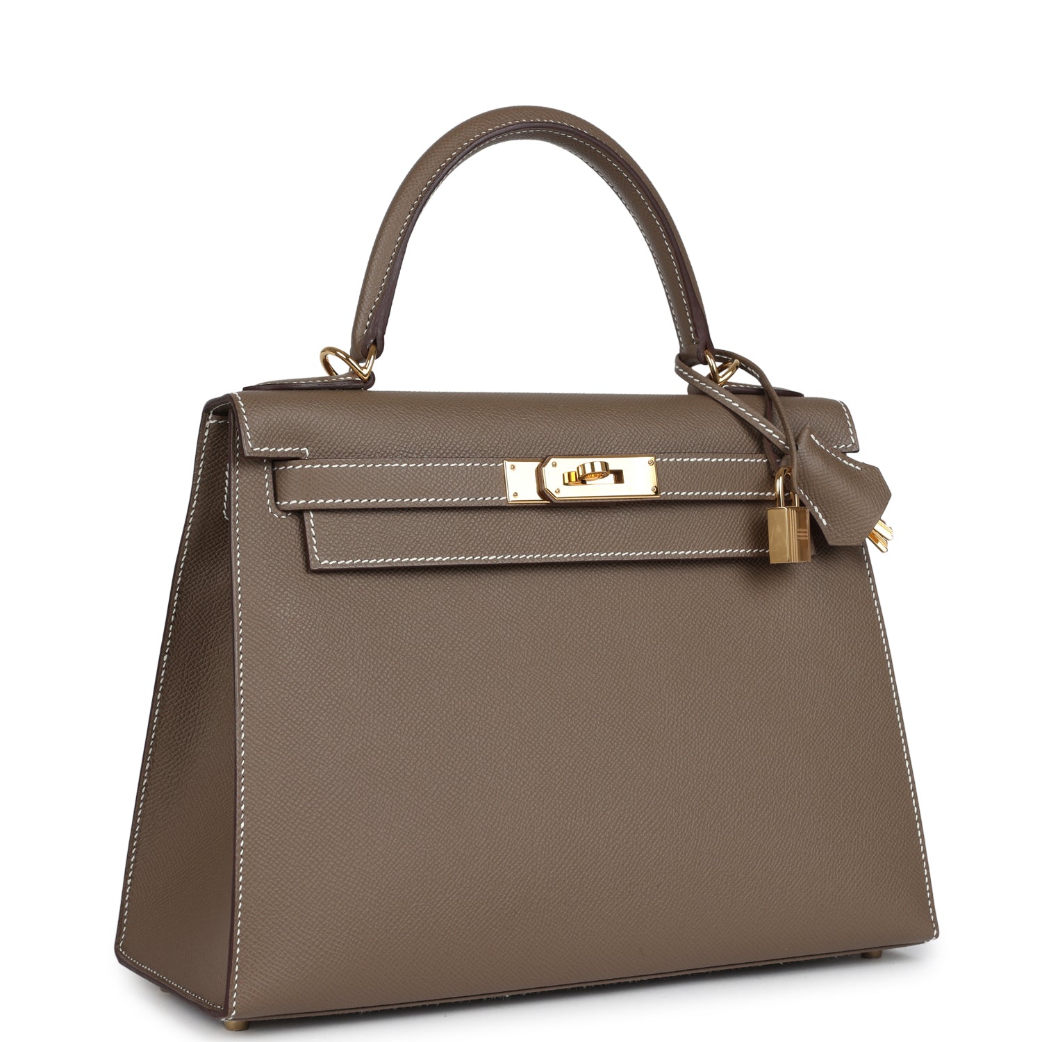 Hermès Kelly Sellier 28 Etoupe Epsom Gold Hardware