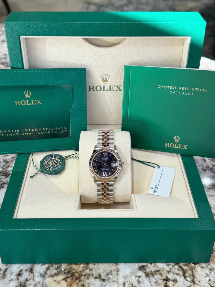 【Super Clone】ROLEX Datejust m278271-0019/0020 Aubergine 31mm Dial Oyster Bracelet Watch