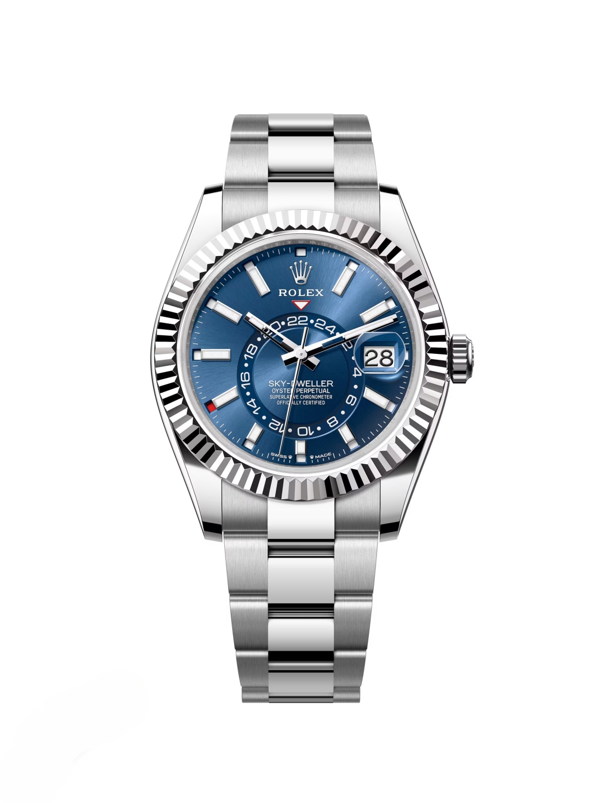 【Super Clone】ROLEX Sky-Dweller 42mm 336934-0005/0006 Stainless Steel Blue Dial Jubilee