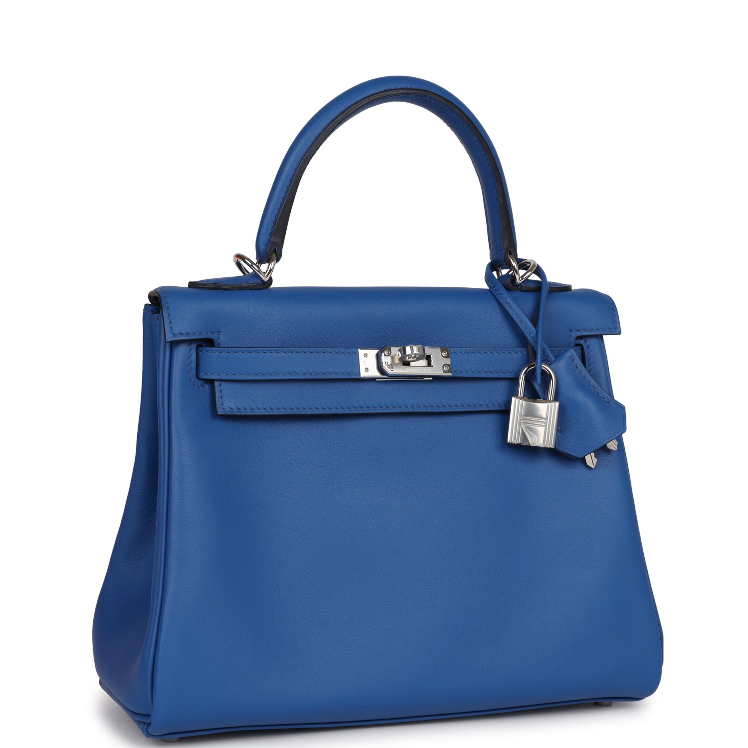 Hermès Kelly Retourne 25 Bleu France Swift Palladium Hardware