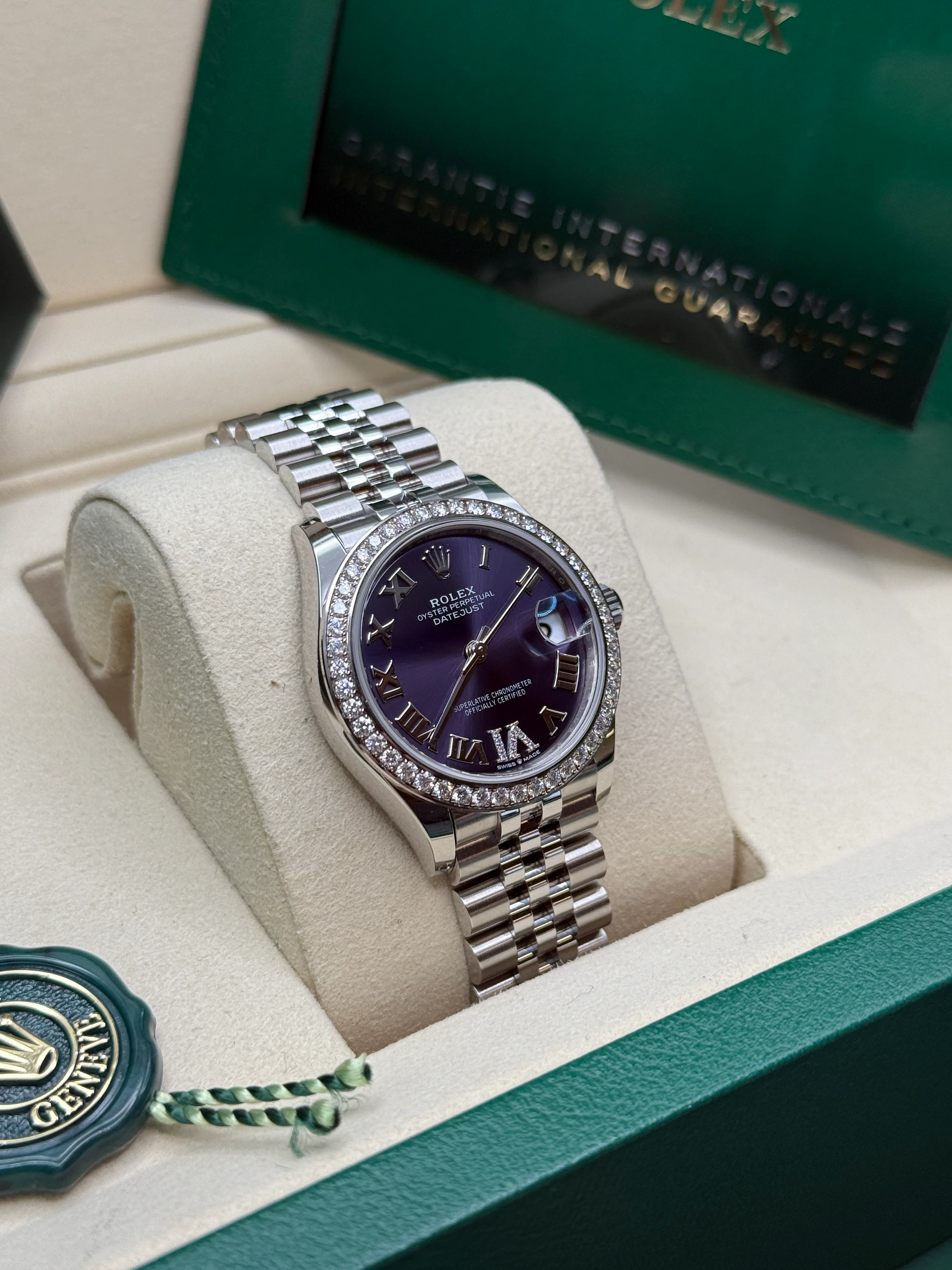 【Super Clone】ROLEXDatejust m278384RBR-0029/0030 Aubergine 31mm Dial Jubilee Watch