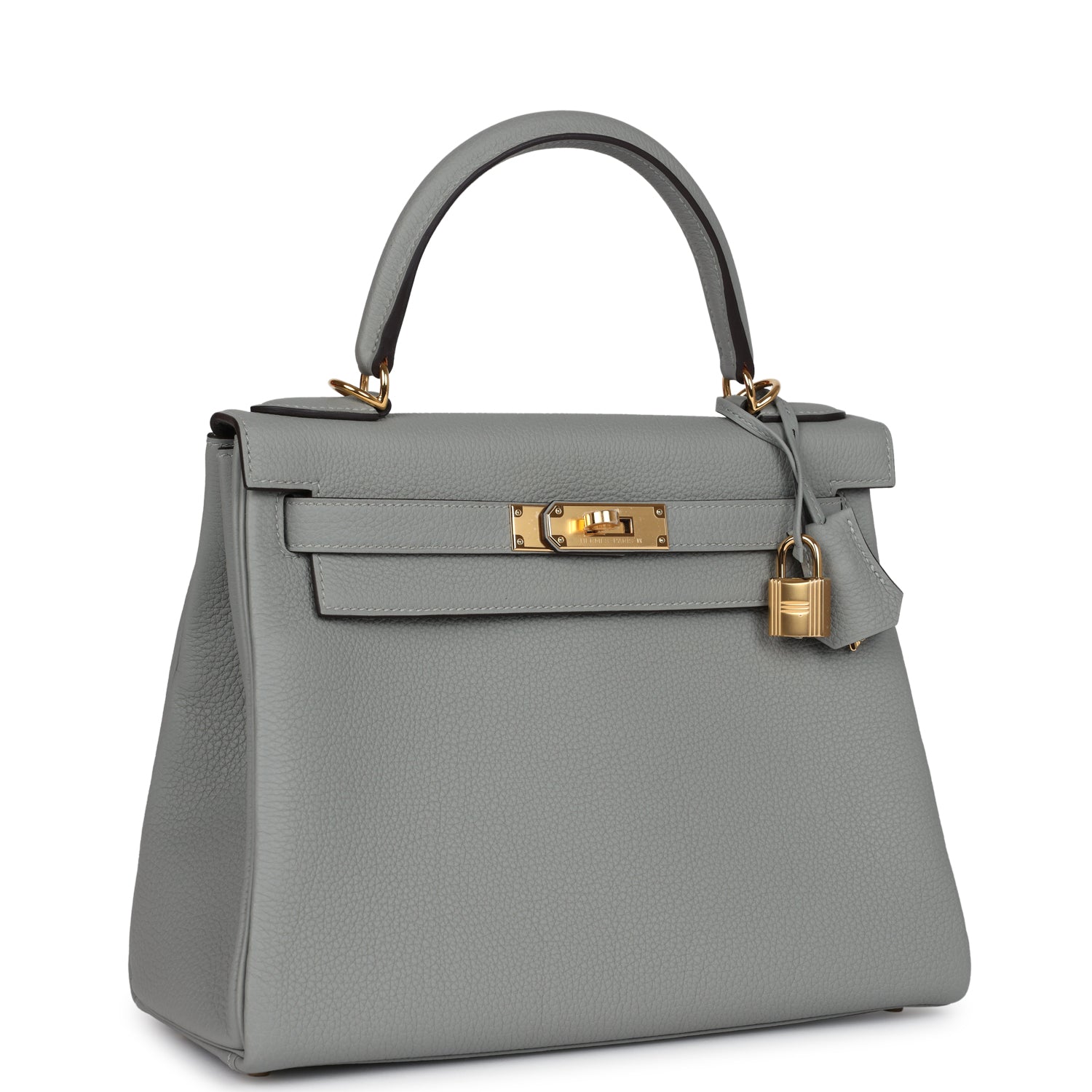 Hermès Kelly Retourne 28 Gris Mouette Togo Gold Hardware