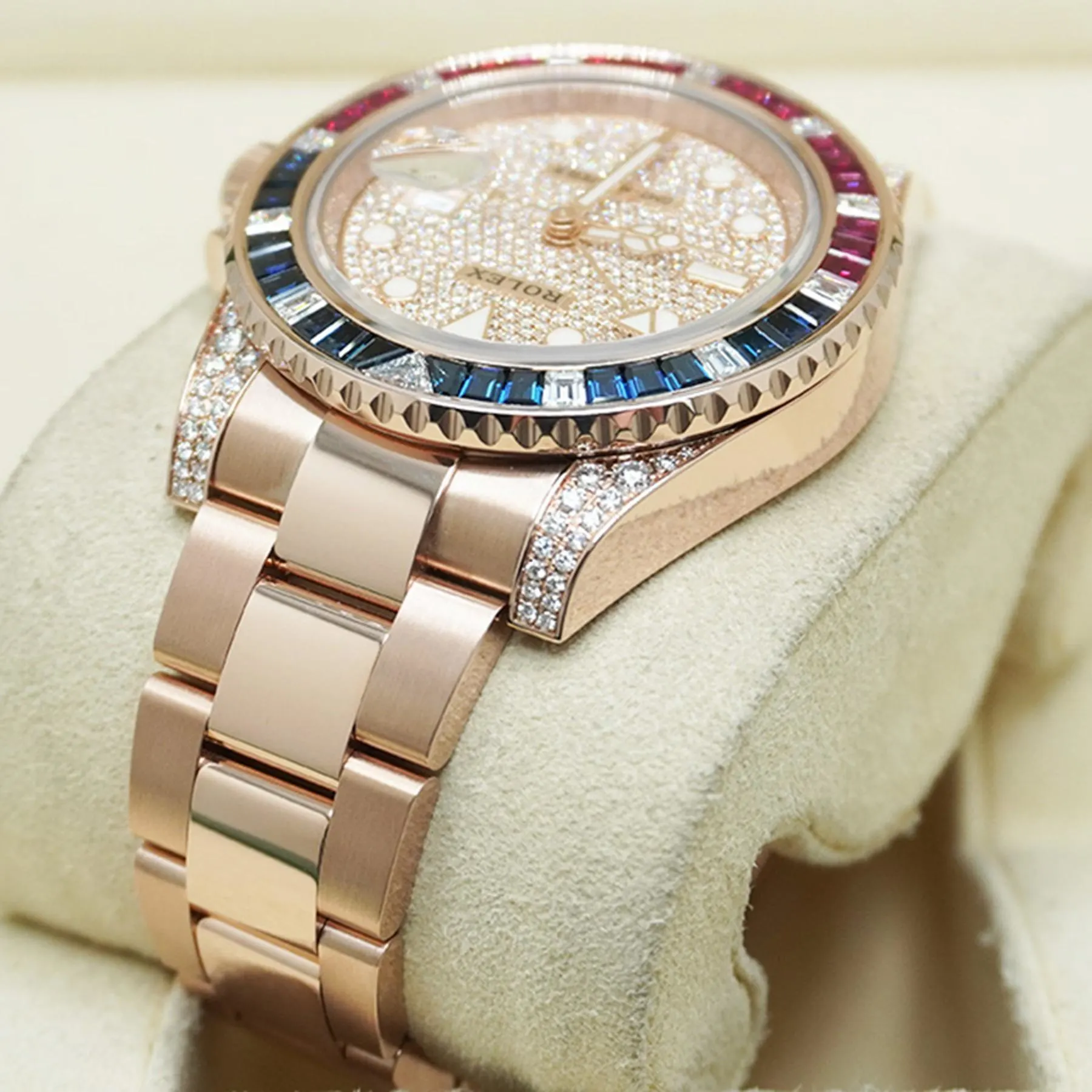 【Super Clone】ROLEX GMT-Master II 40mm 126755SARU-PAVE