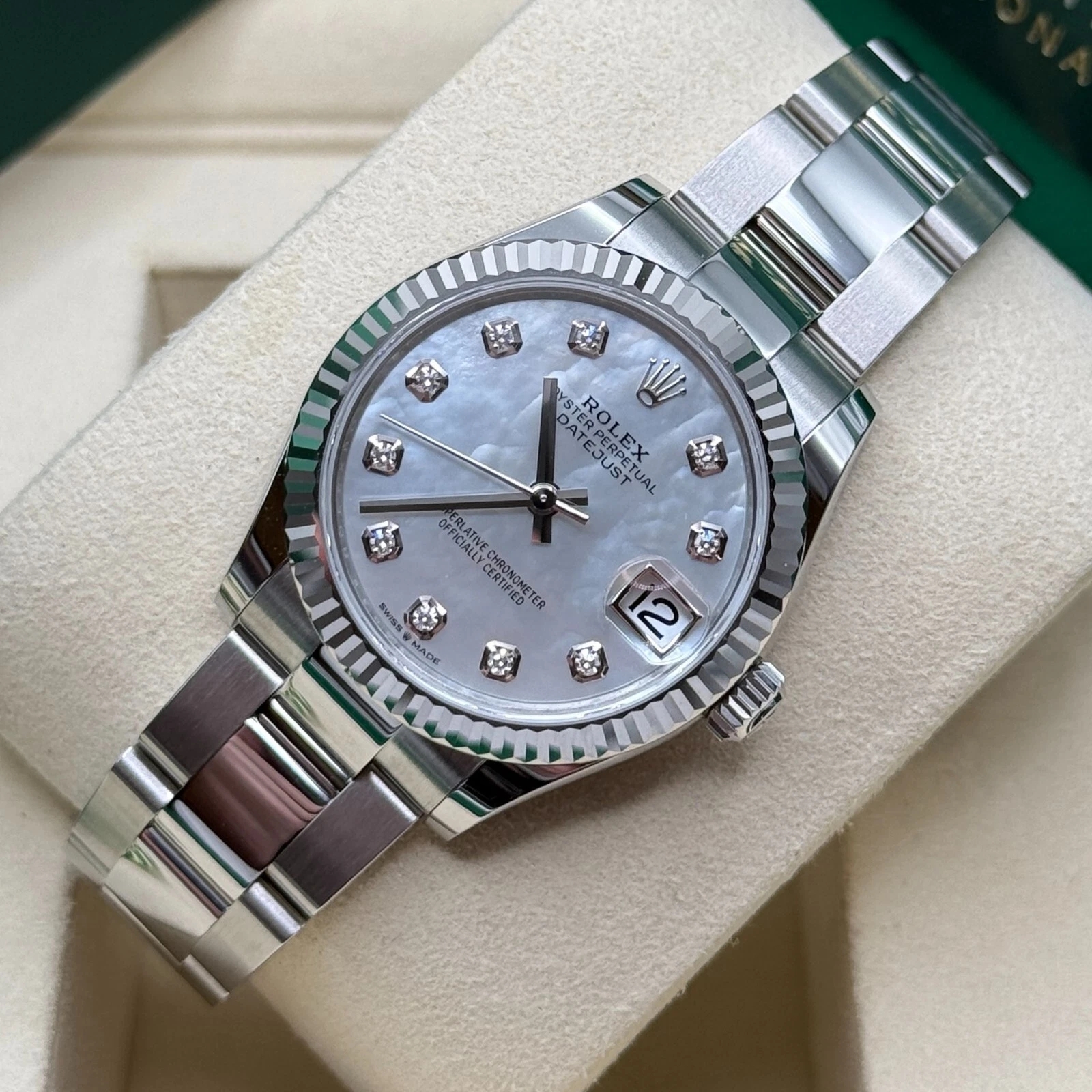 【Super Clone】RLX Datejust m278384RBR-0007/0008 Mother-of-Pearl 31mm Dial Oyster Watch