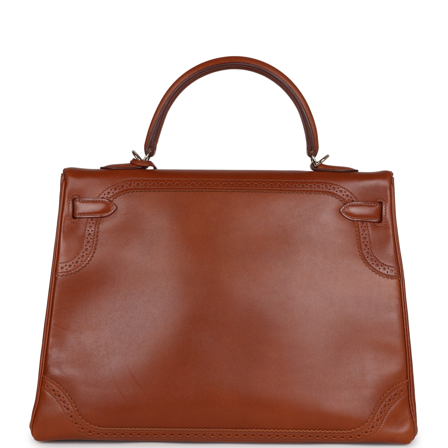 Hermes Ghillies Kelly Retourne 35 Fauve Tadelakt Permabrass Hardware