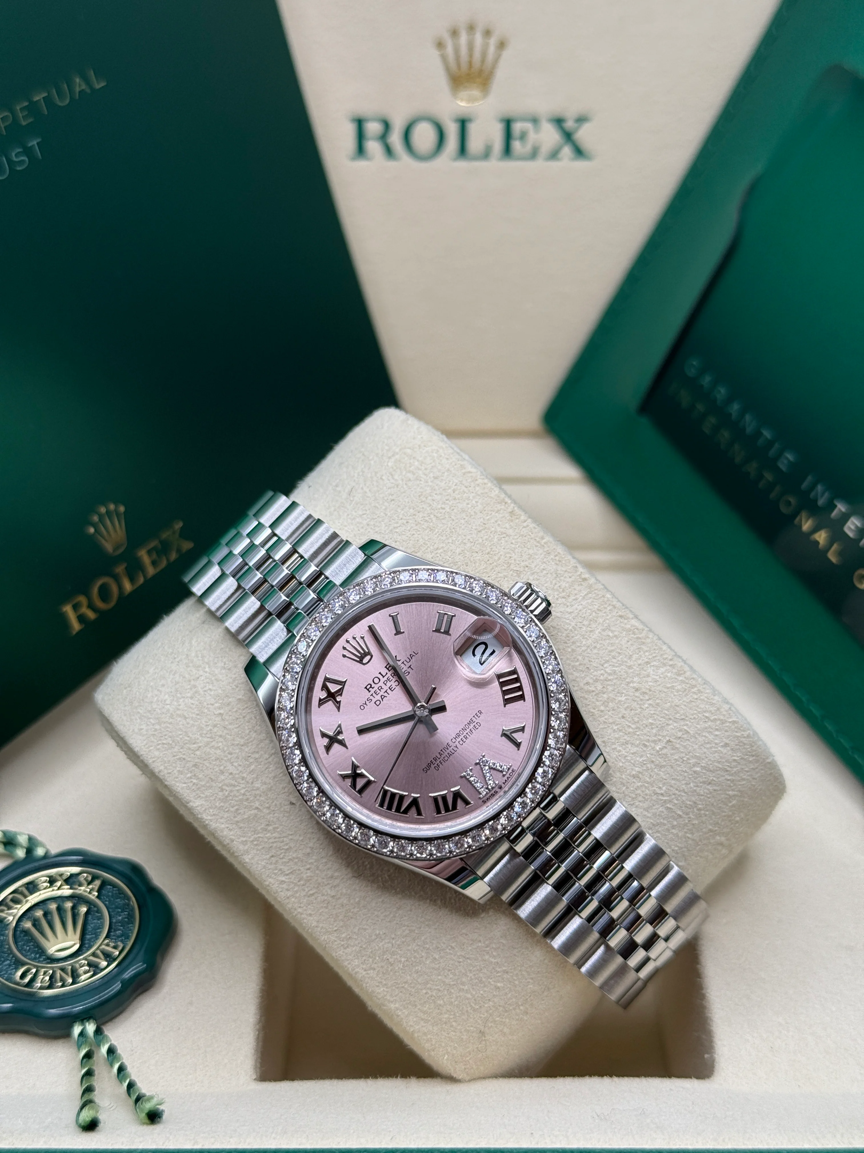 【Super Clone】ROLEX Datejust m278384RBR-0027/0028 Pink 31mm Dial Oyster Watch