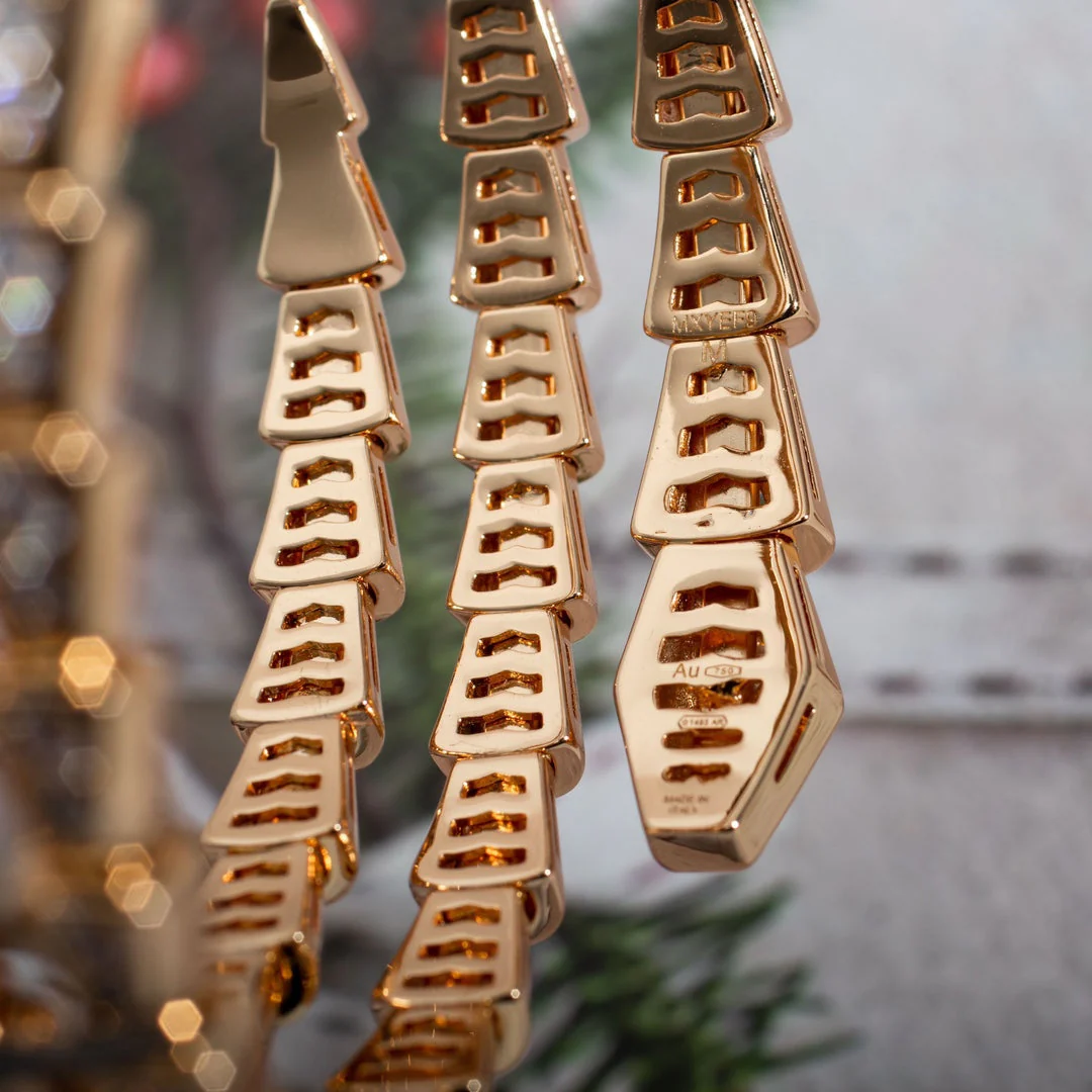 Regalia jewelrySERPENTI BRACELET PINK GOLD DIAMOND DOUBLE ROW