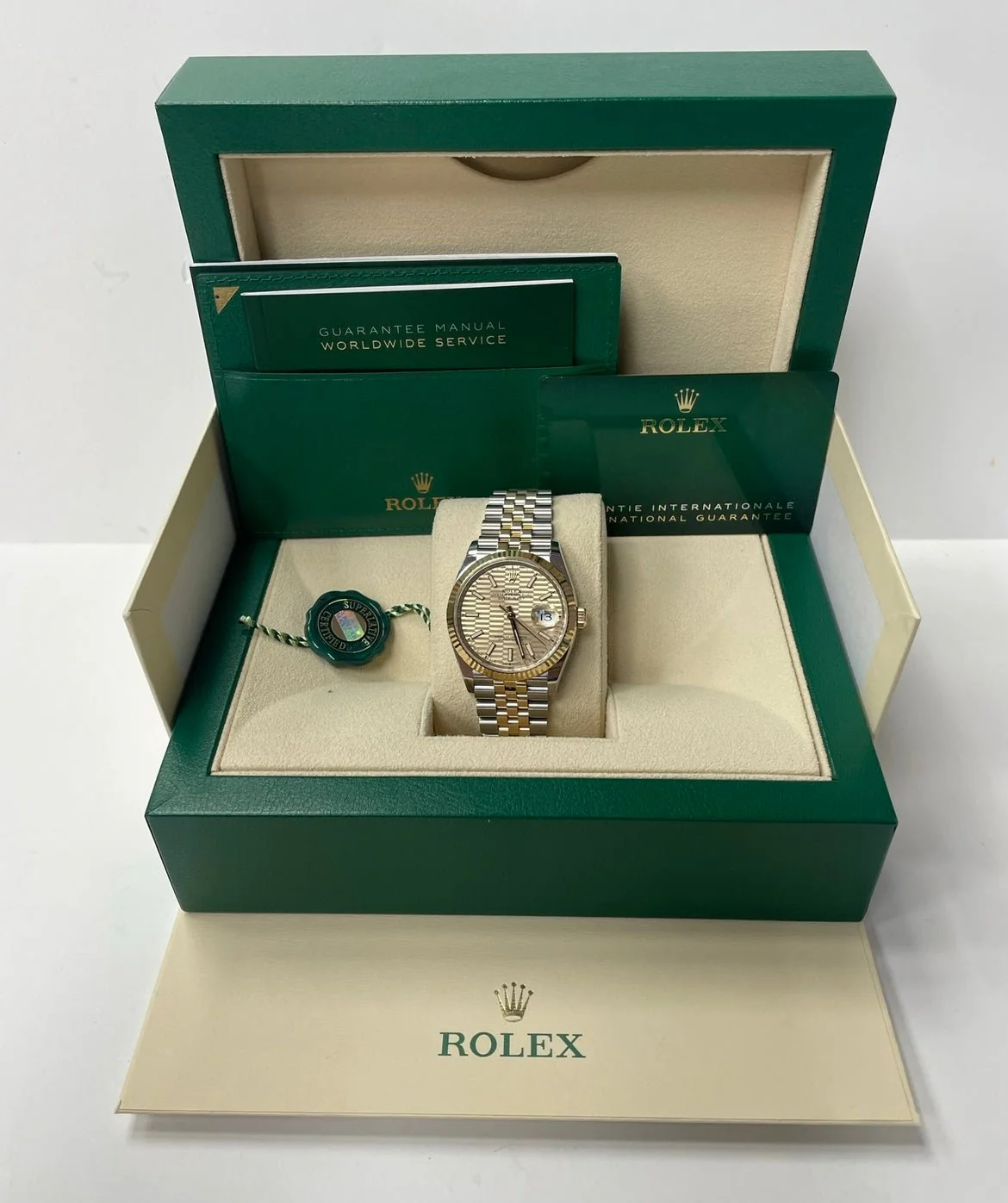 【Super Clone】ROLEX  Datejust 36mm 126233 Golden Fluted Motif 36mm Dial Oyster Bracelet