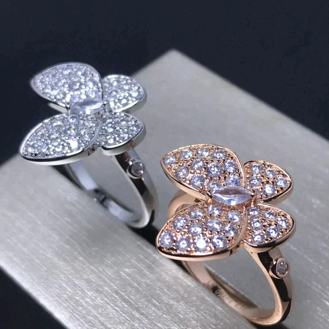 Regalia jewelryBUTTERFLY PINK GOLD DIAMOND RING