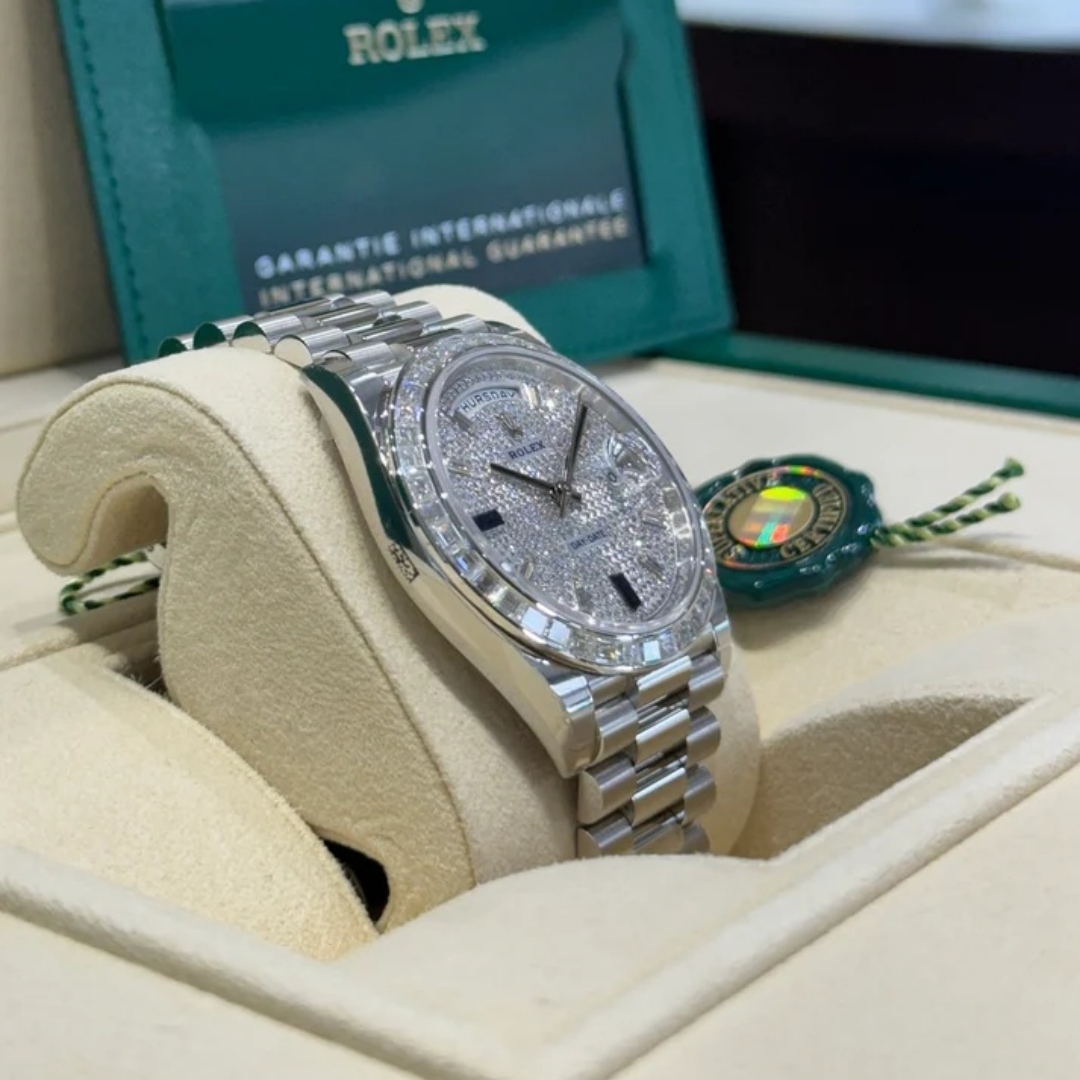 【Super Clone】ROLEX Day-Date 40mm 228396TBR-0021 Diamonds Sapphires Dial